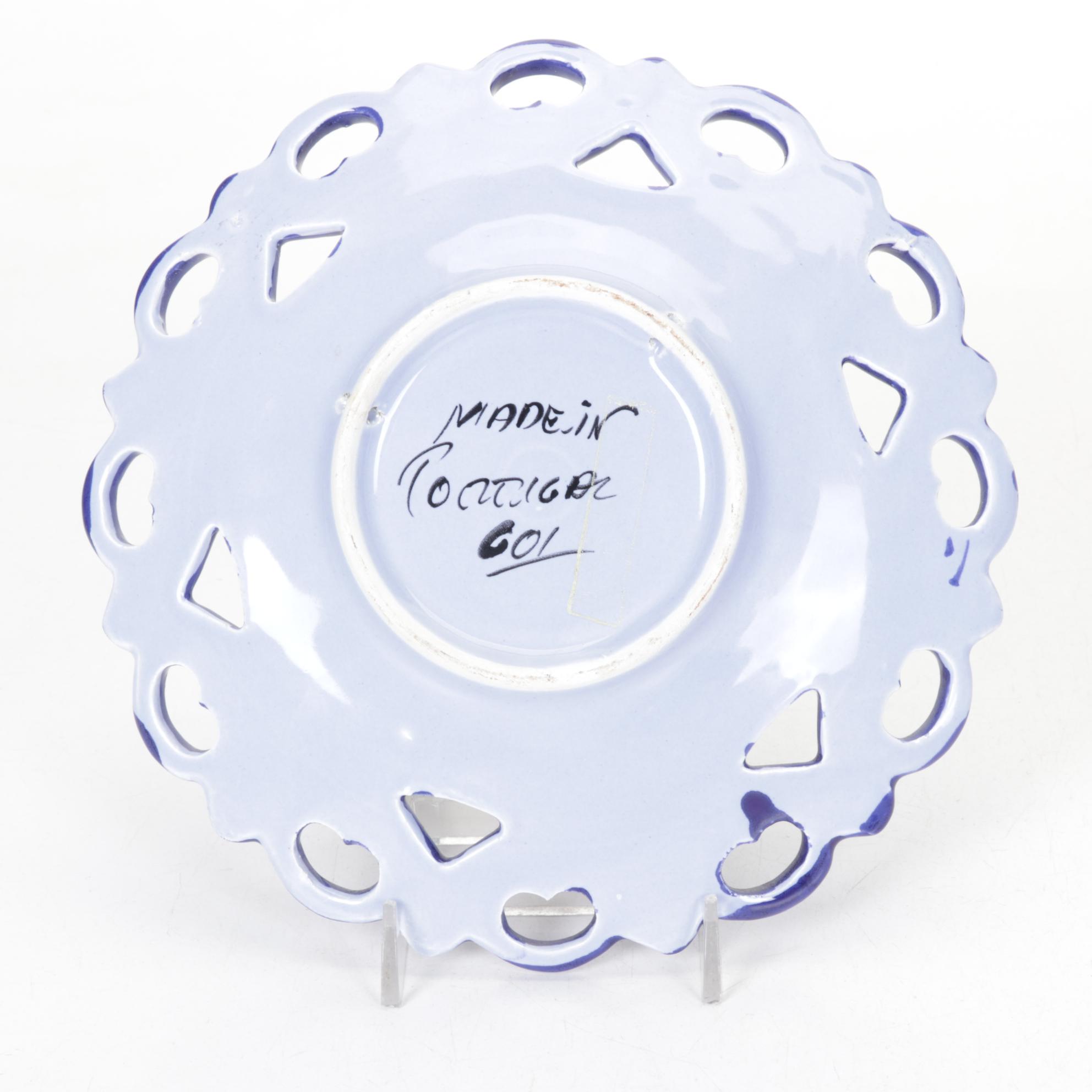 Hand-Painted Portuguese Lattice Plate & More