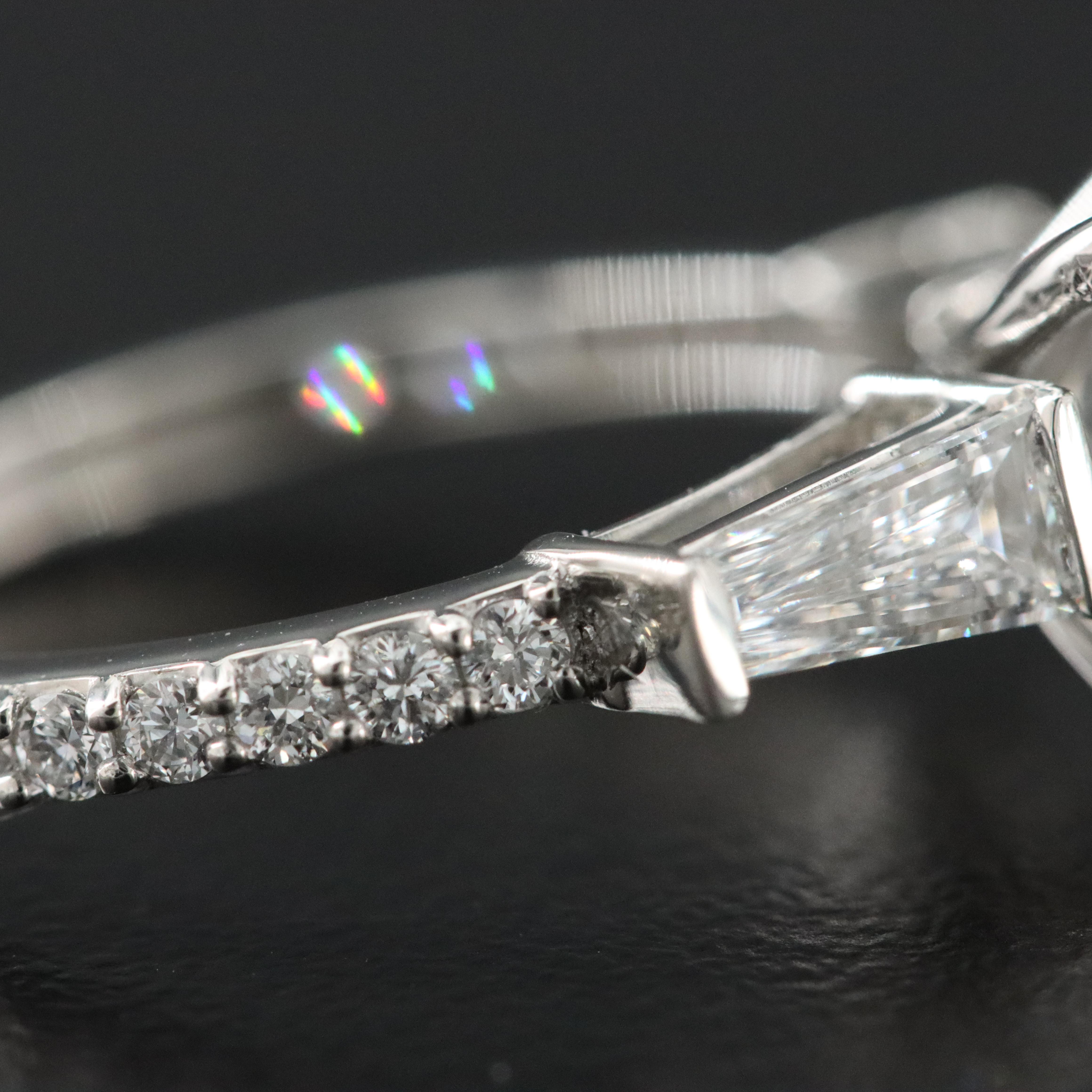 Platinum 5.89 CTW Lab Grown Diamond Ring with IGI Report