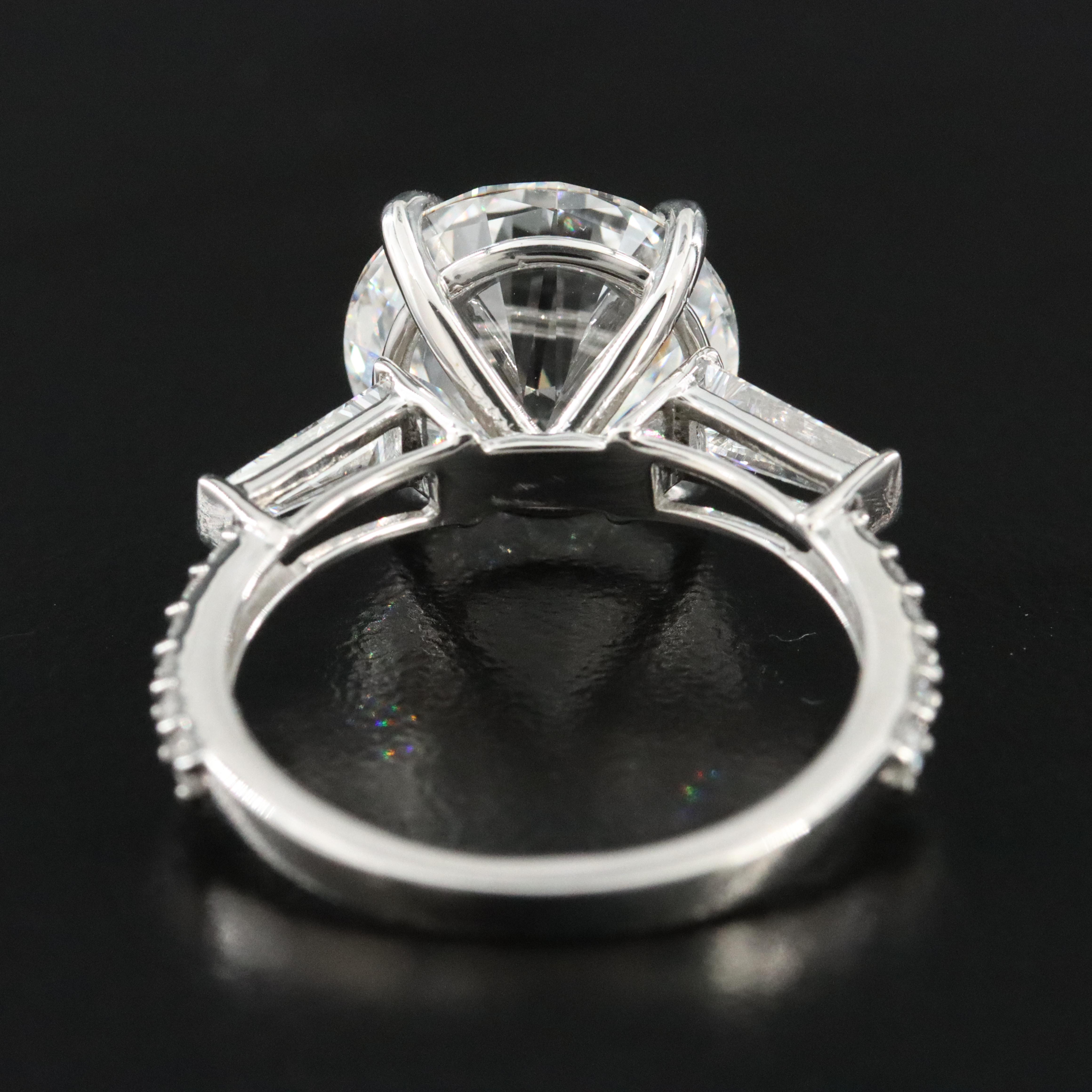 Platinum 5.89 CTW Lab Grown Diamond Ring with IGI Report