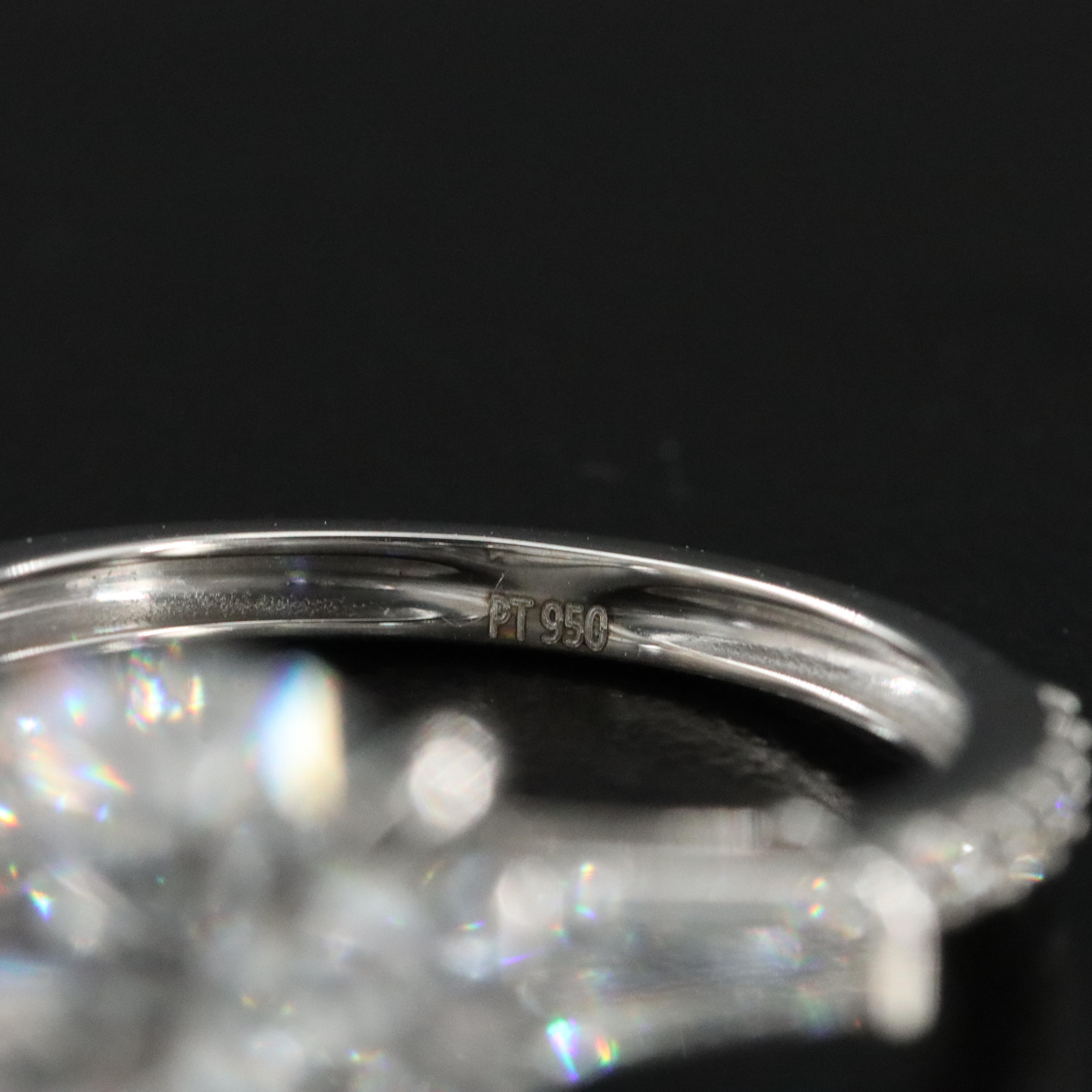 Platinum 5.89 CTW Lab Grown Diamond Ring with IGI Report