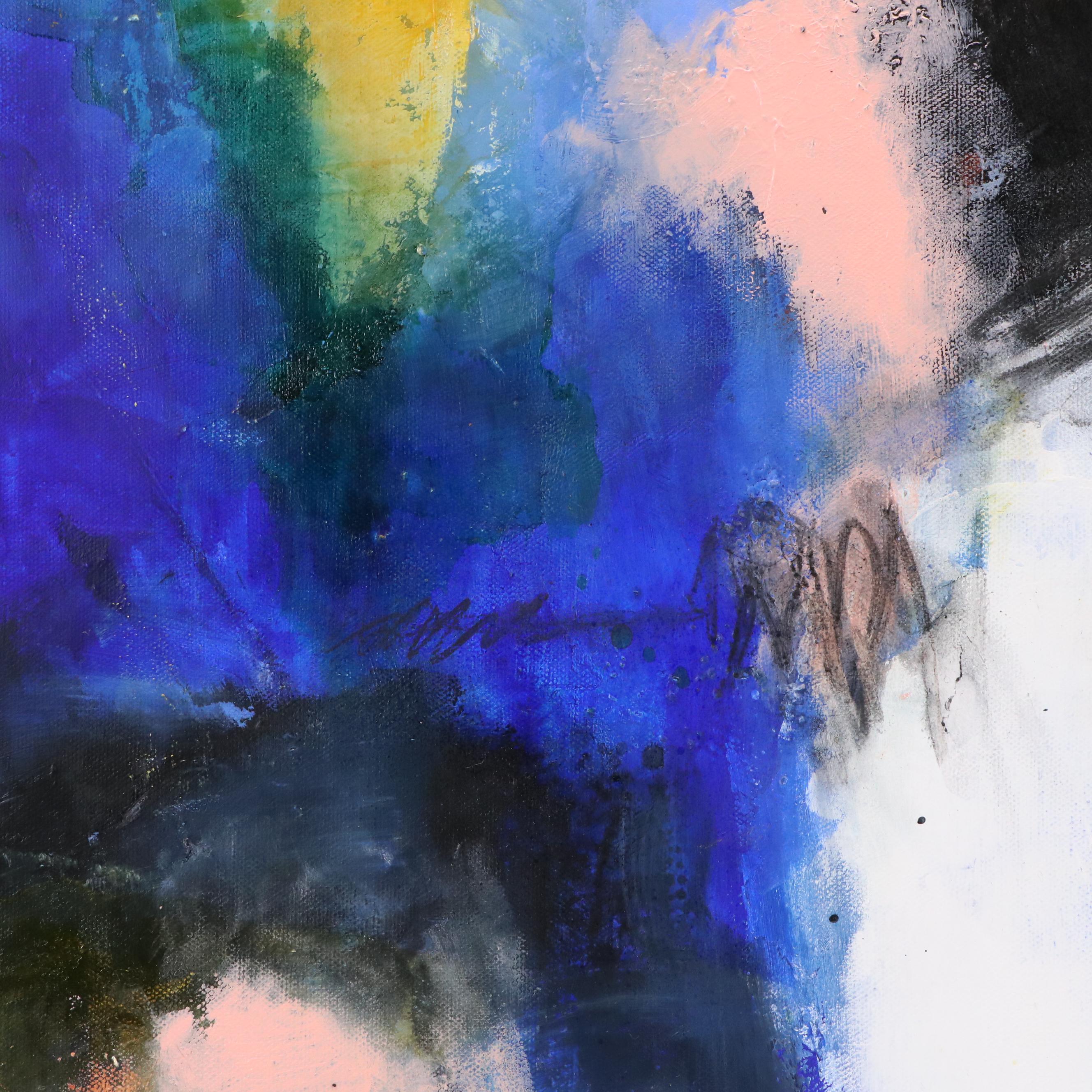 Milagros Pongo Abstract Mixed Media Painting, 21st Century