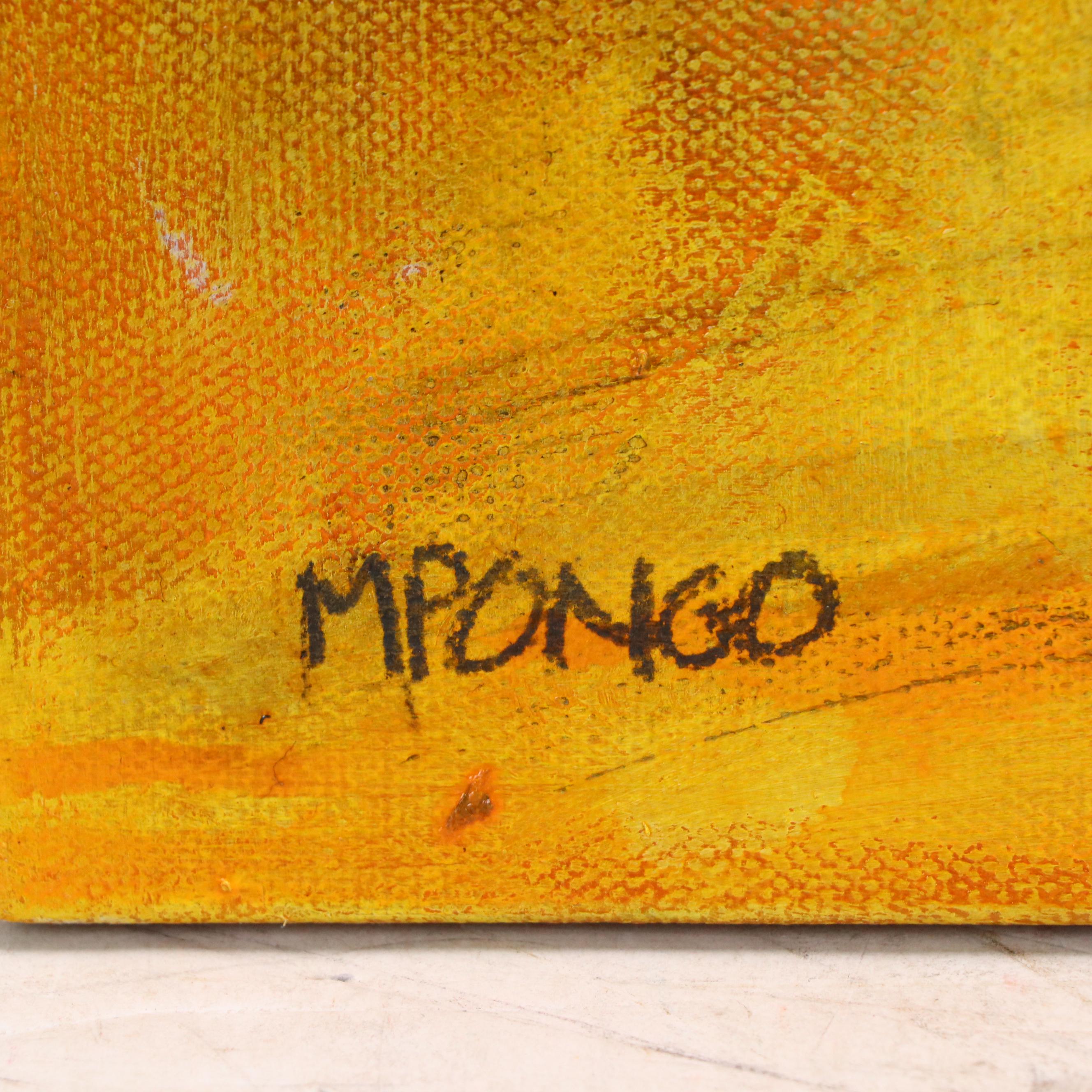 Milagros Pongo Abstract Mixed Media Painting, 21st Century