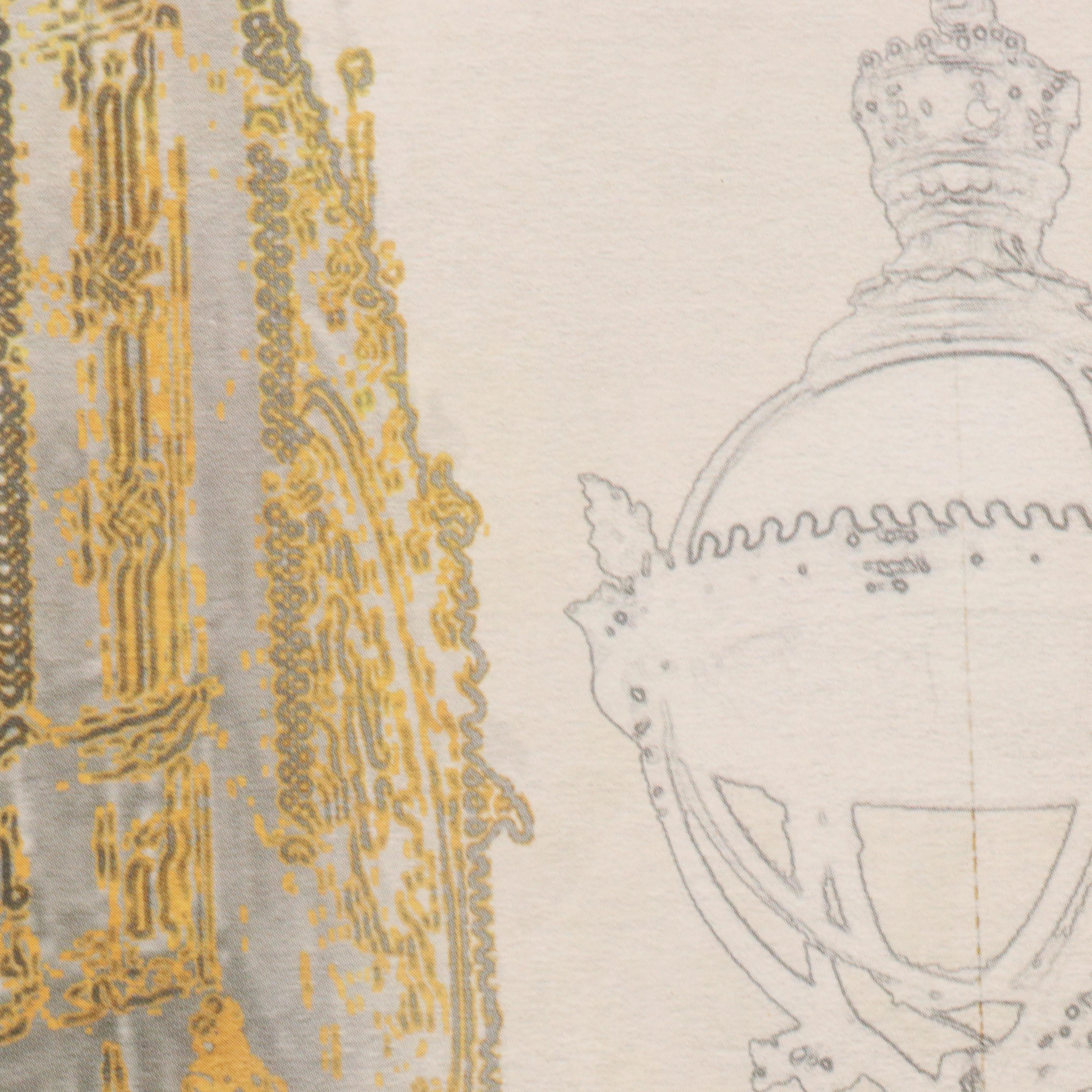 Offset Lithographs of Big Ben and the Eiffel Tower