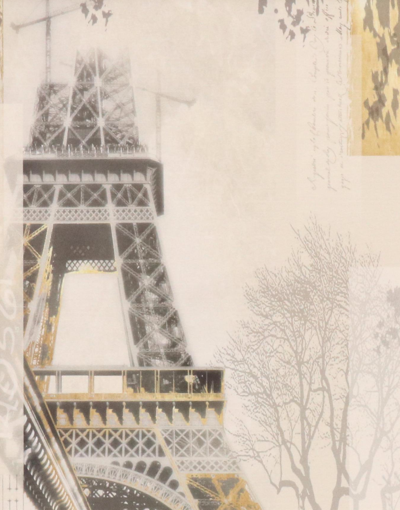 Offset Lithographs of Big Ben and the Eiffel Tower