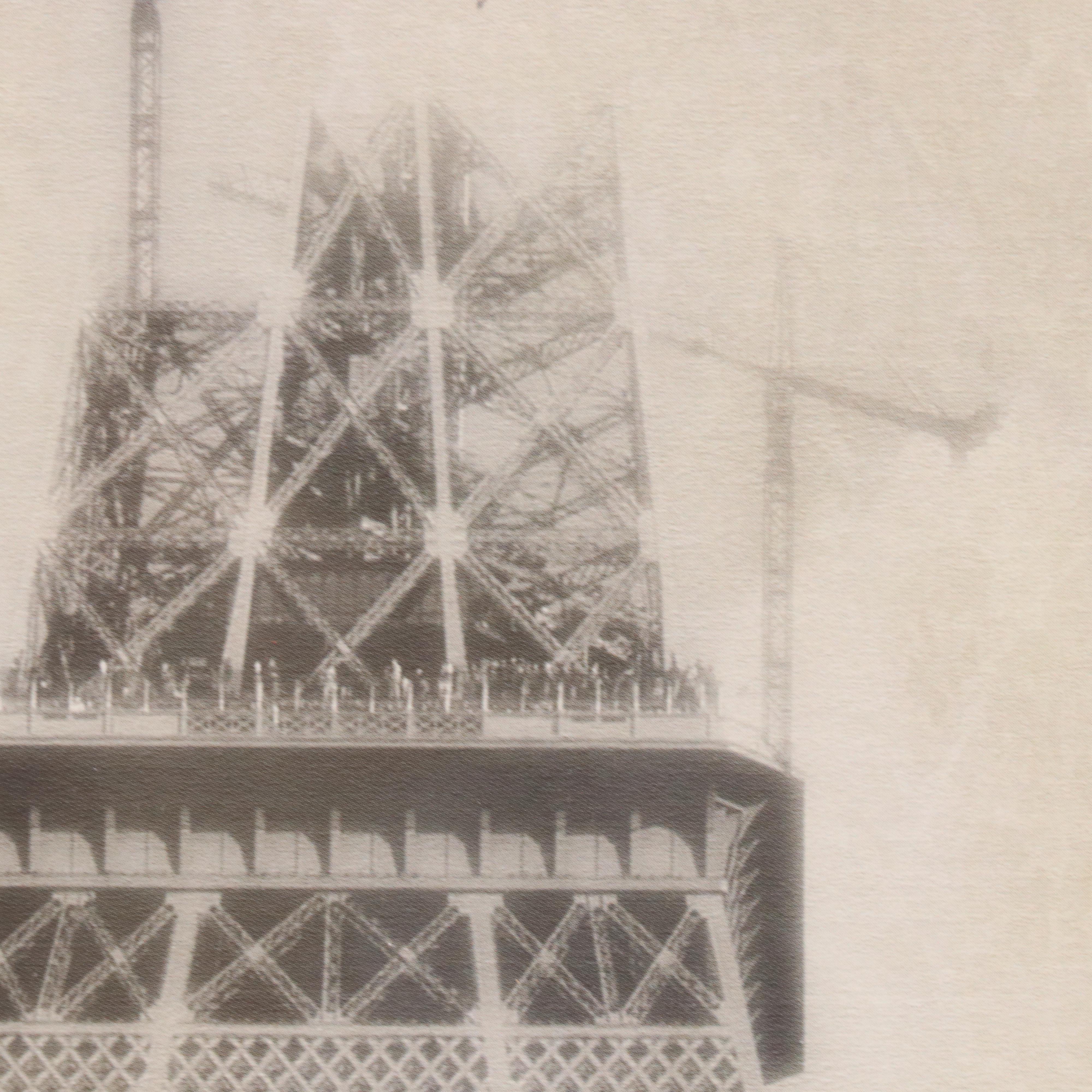 Offset Lithographs of Big Ben and the Eiffel Tower