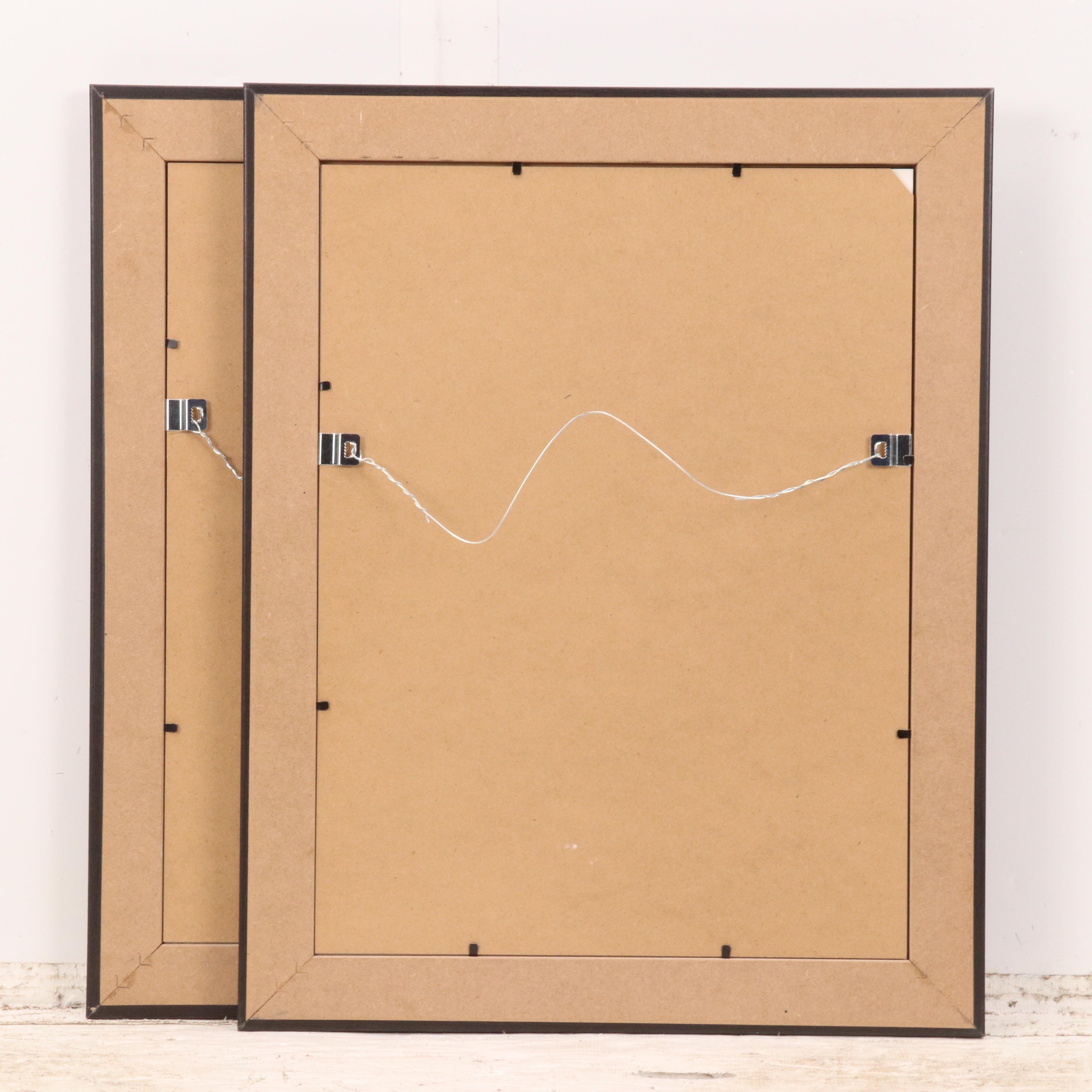 Offset Lithographs of Big Ben and the Eiffel Tower