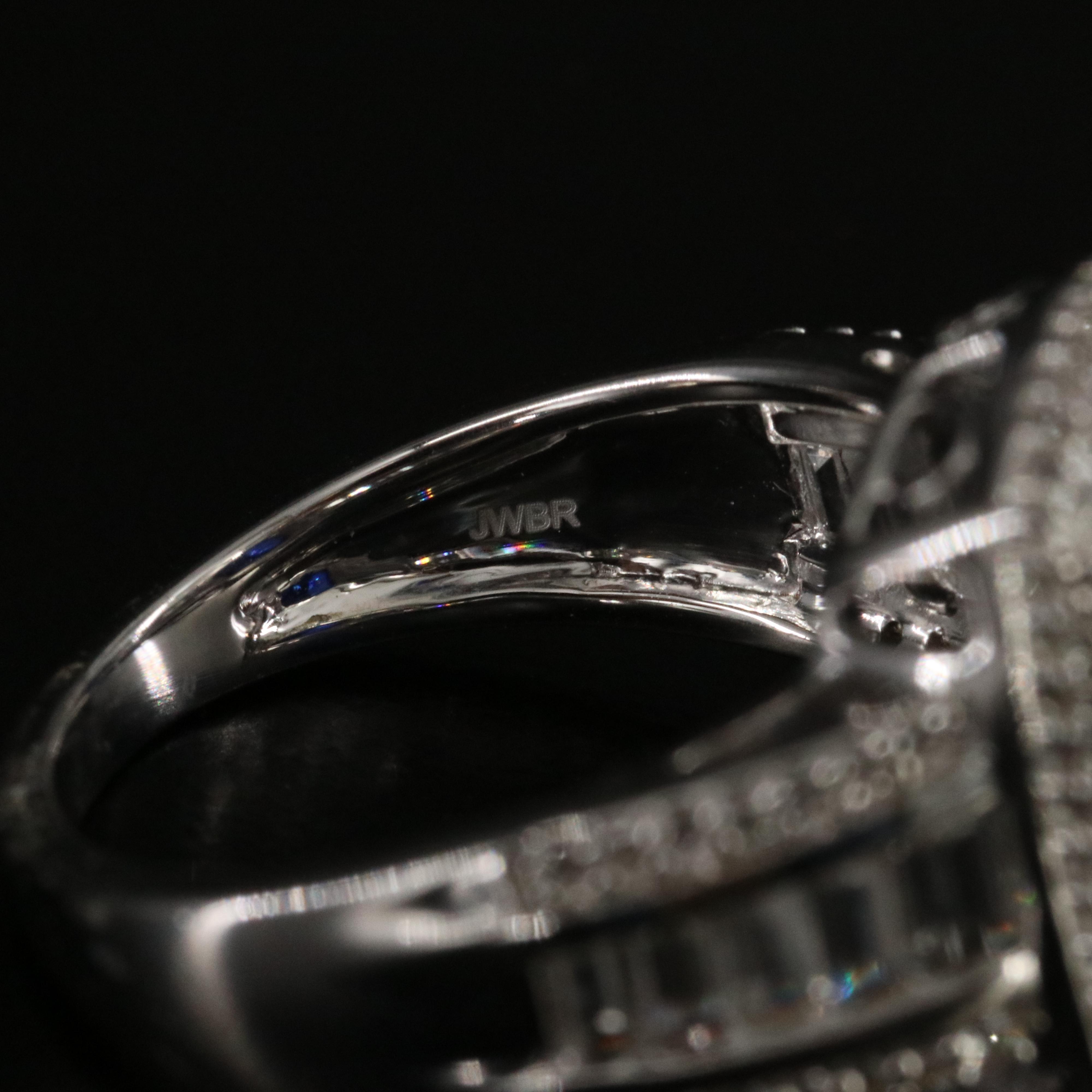 Sterling Sapphire and White Sapphire Ring