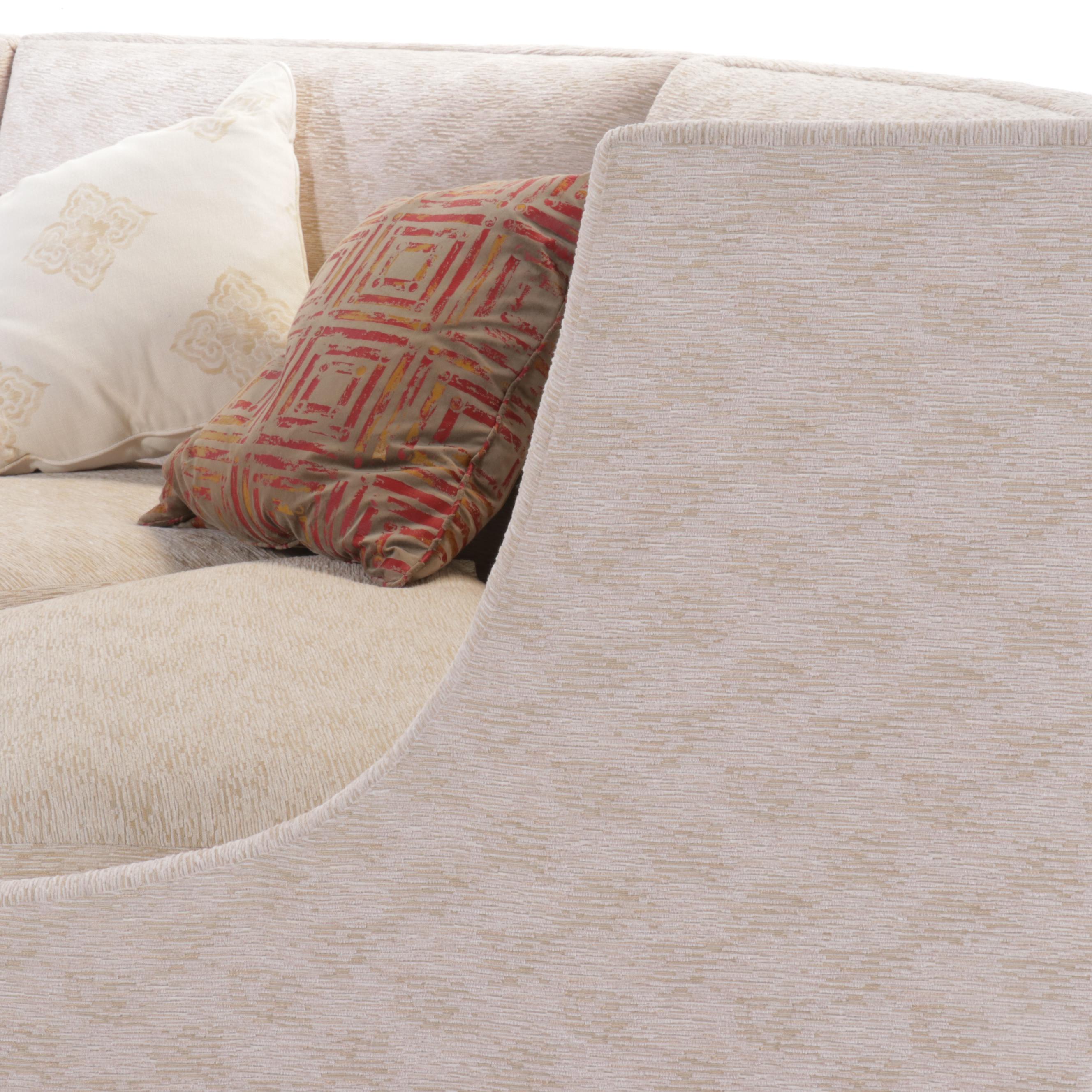 Century Furniture Contemporary Three-Piece Curved Sectional Sofa