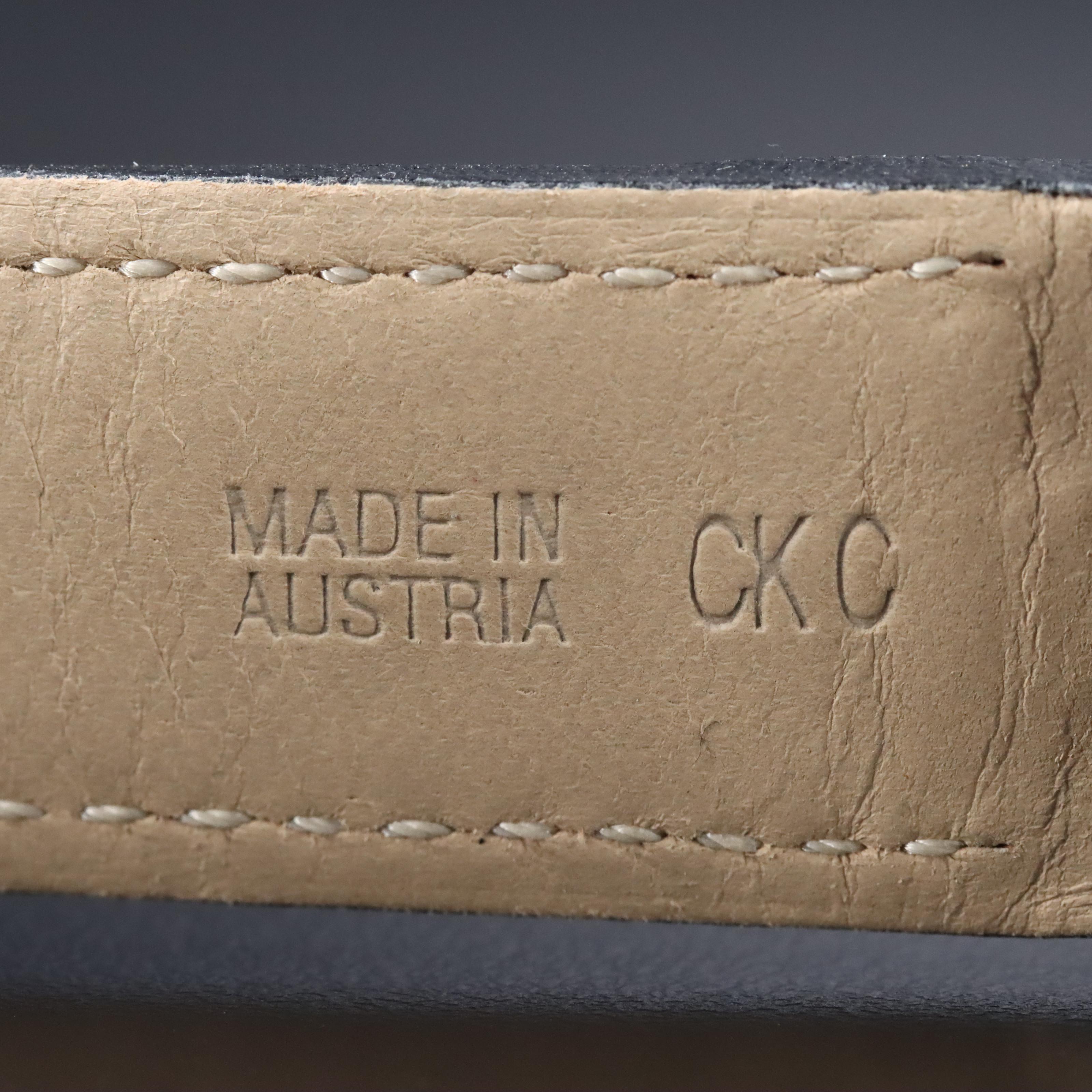 Cartier Leather and Stainless Steel Spring Ends Watch Band