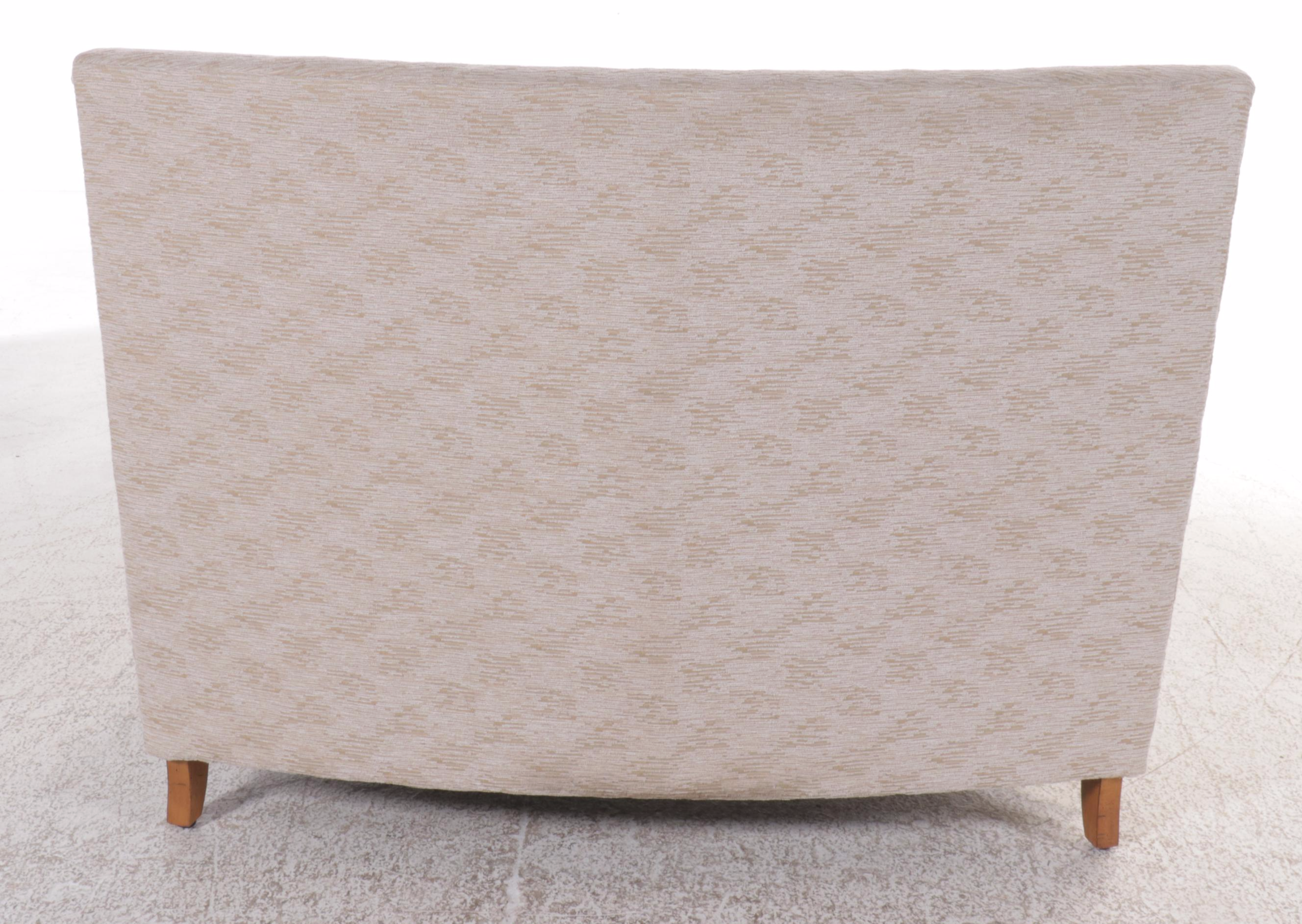 Century Furniture Contemporary Three-Piece Curved Sectional Sofa