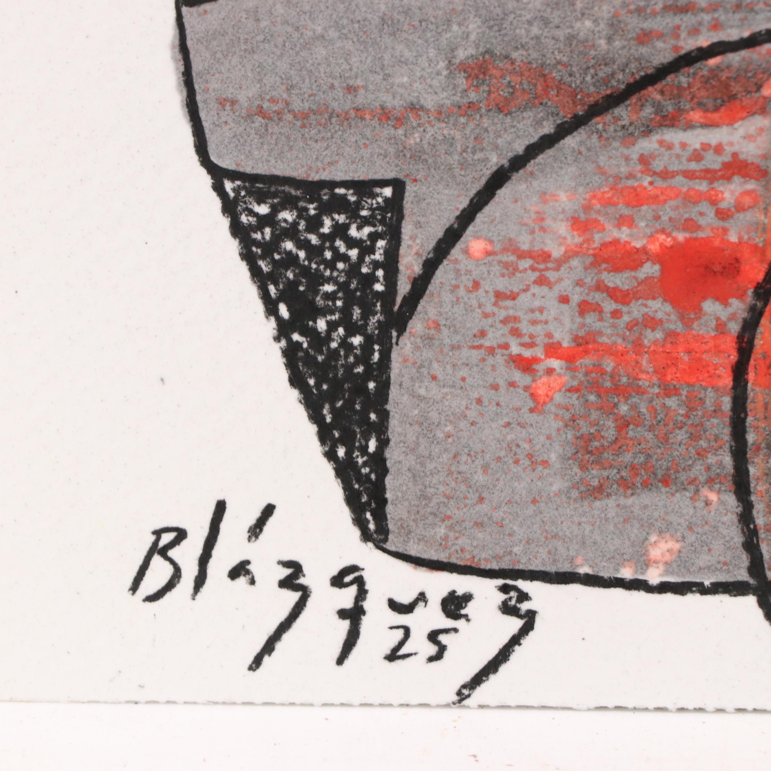 Michel Blázquez Surrealist Mixed Media Painting "El Hacedor y la Luna," 2025