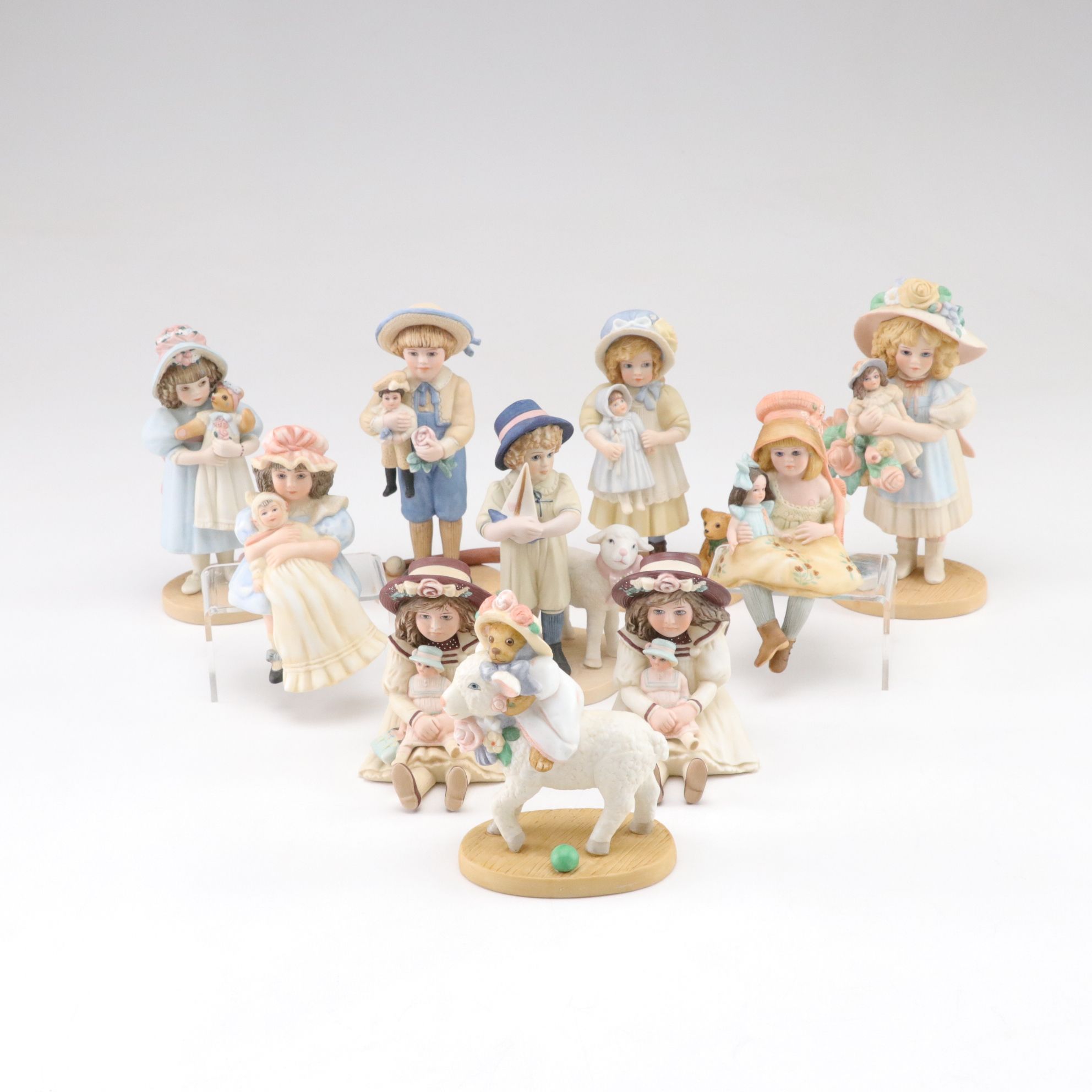 Jan Hagara Bisque Porcelain Figurines Including "Barbara", "Mattie", and More