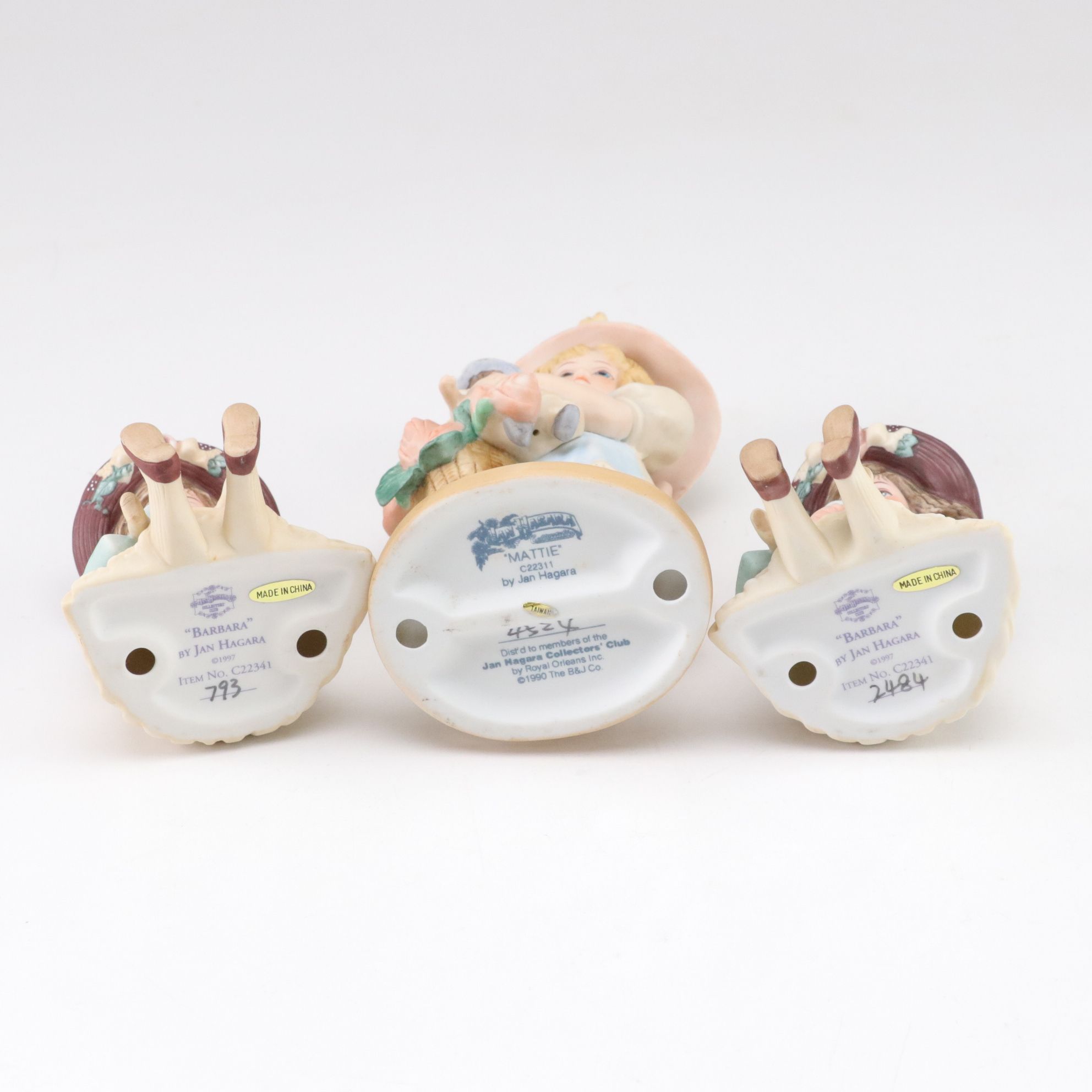 Jan Hagara Bisque Porcelain Figurines Including "Barbara", "Mattie", and More