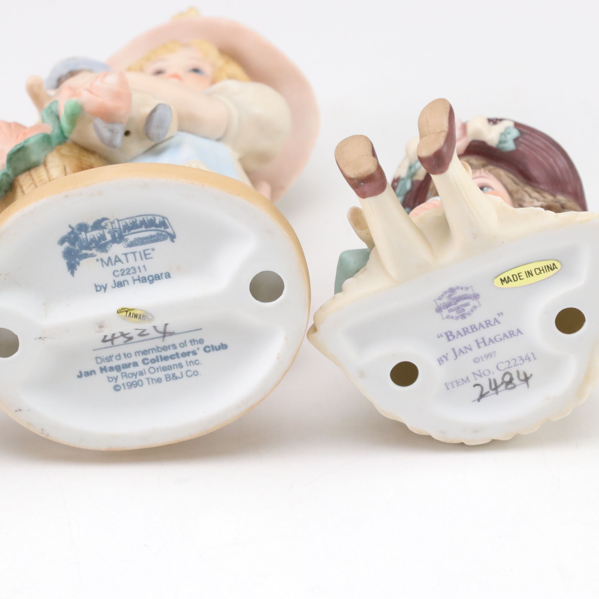 Jan Hagara Bisque Porcelain Figurines Including "Barbara", "Mattie", and More