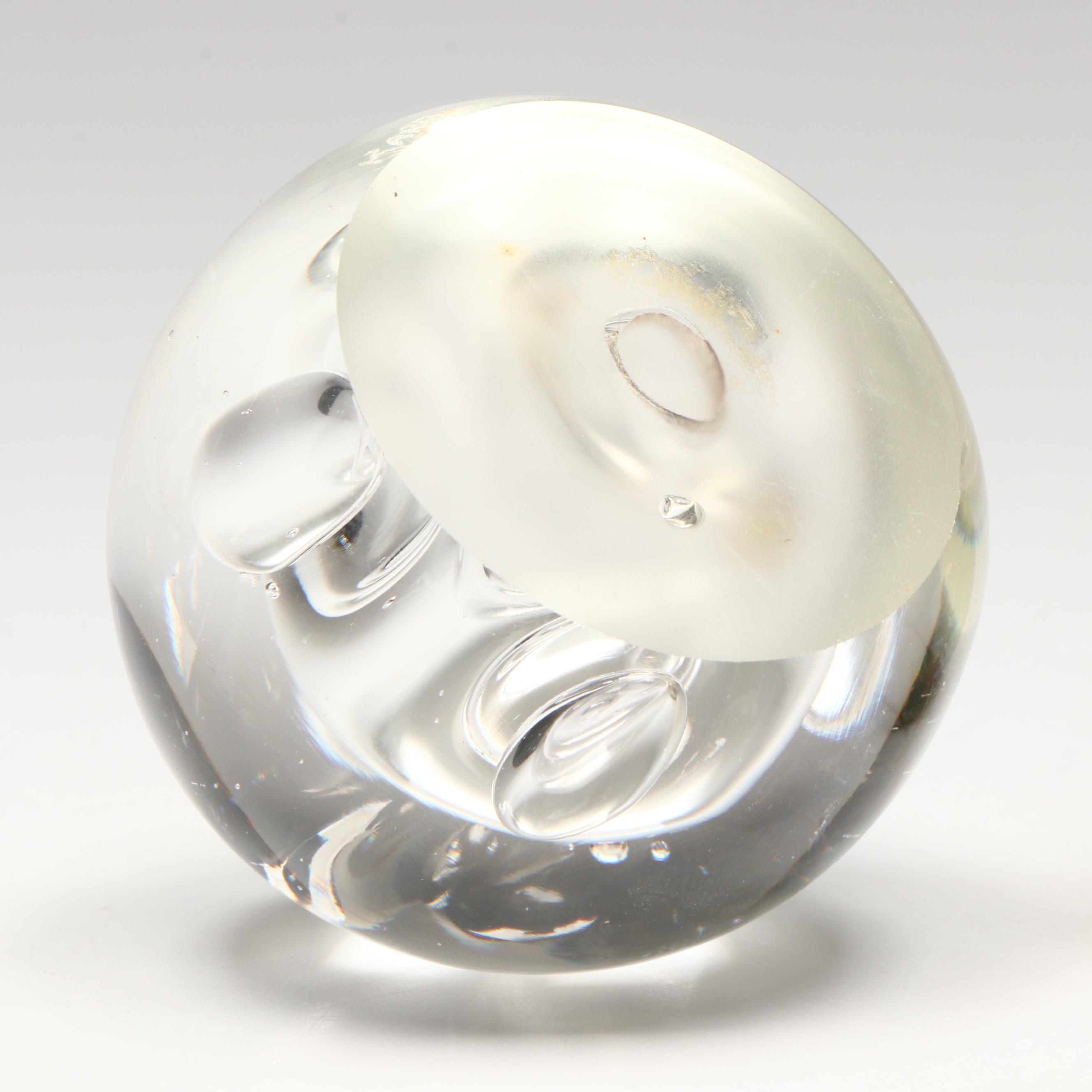 Gibson Iridescent Pear with Other Art Glass Paperweight