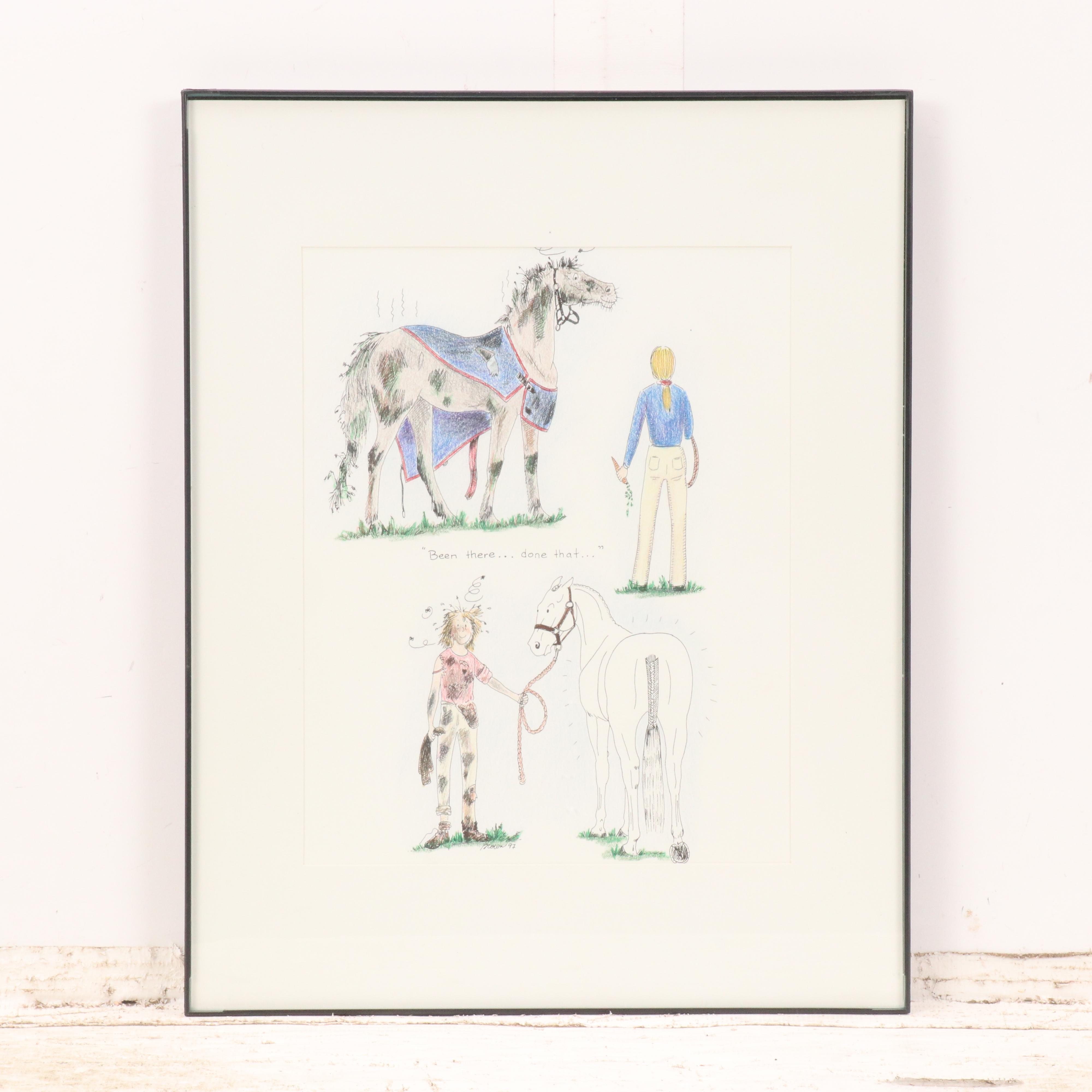 Equestrian Offset and Halftone Prints