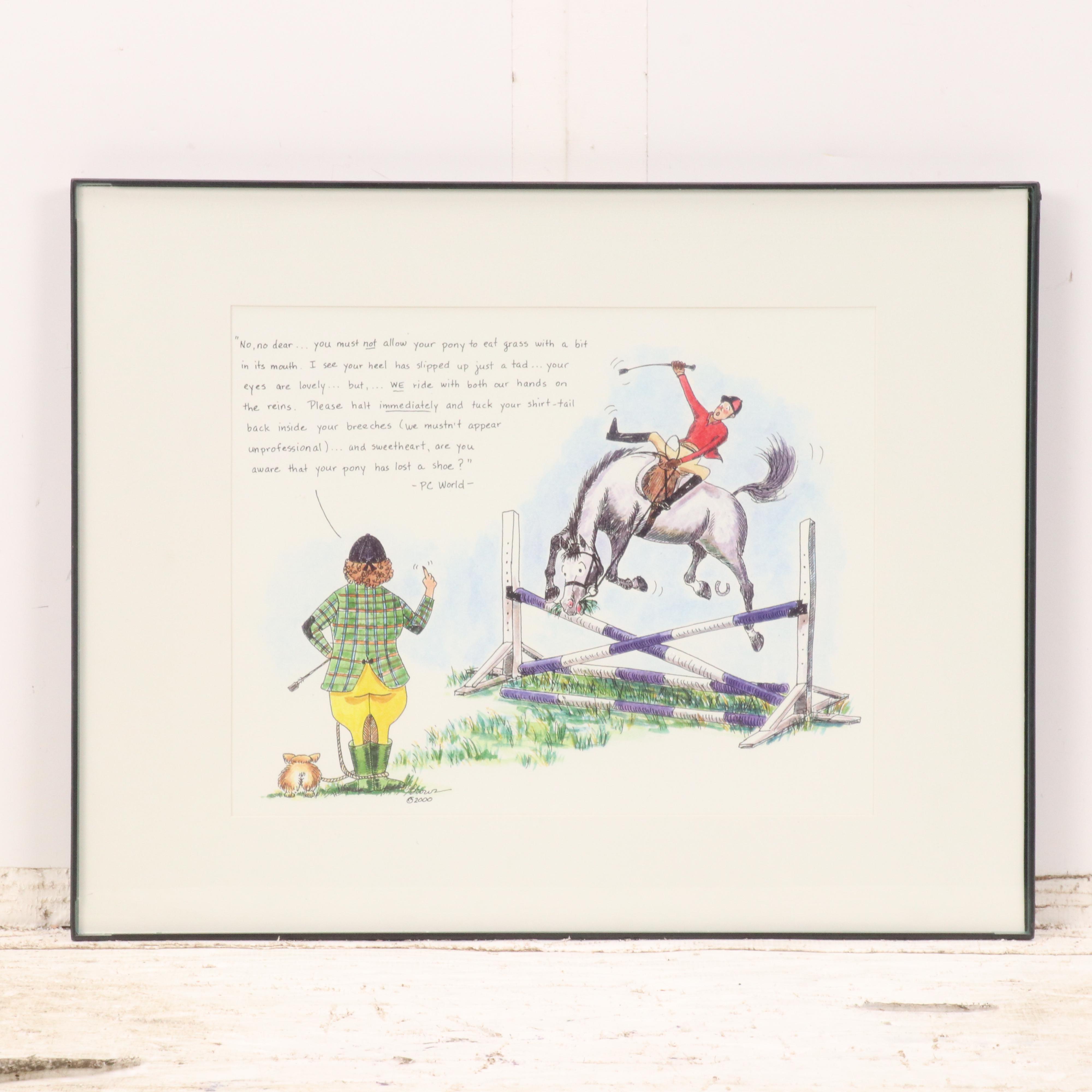 Equestrian Offset and Halftone Prints