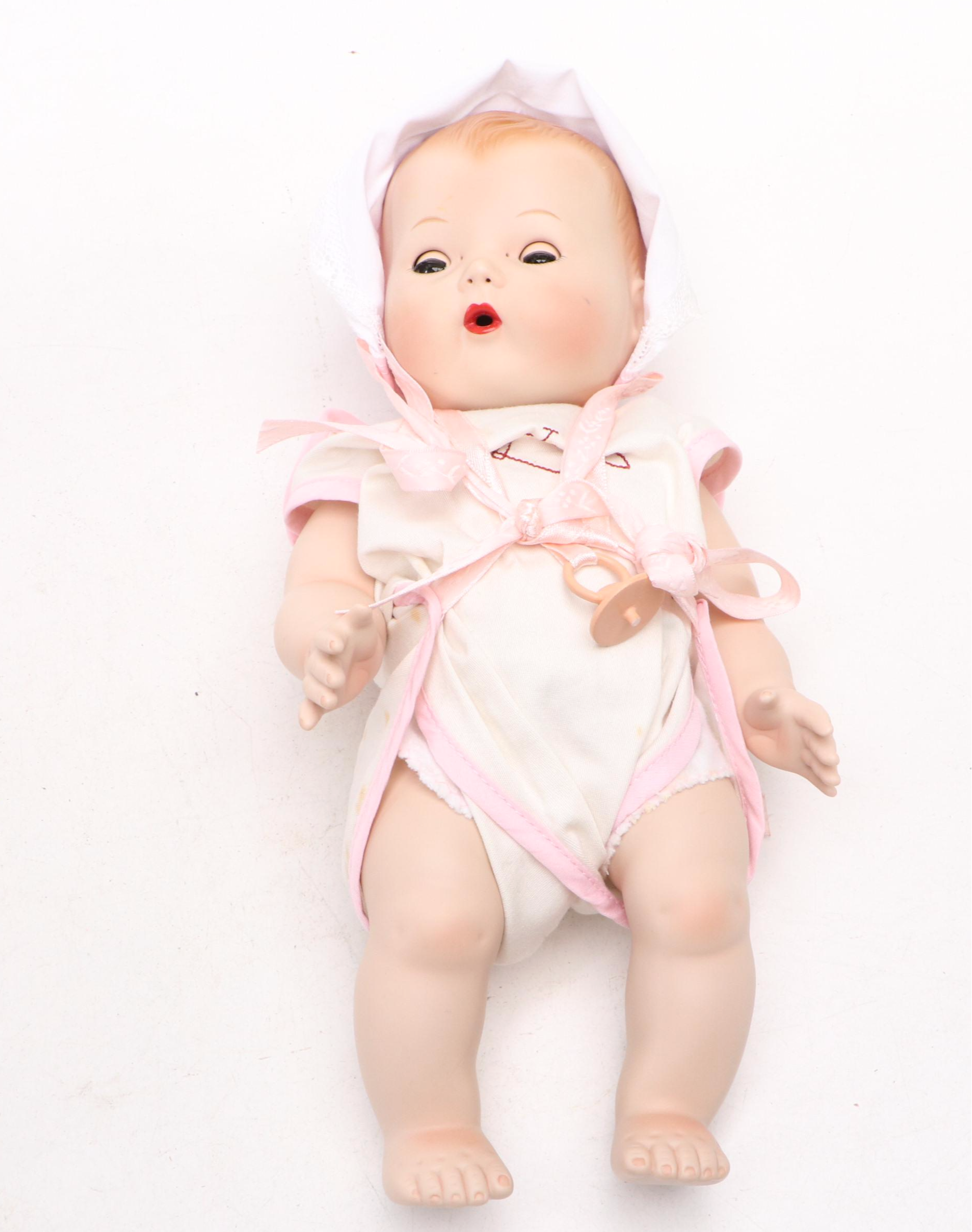 American Character Sleepy Eye Baby Doll with Other Composite and Porcelain Dolls