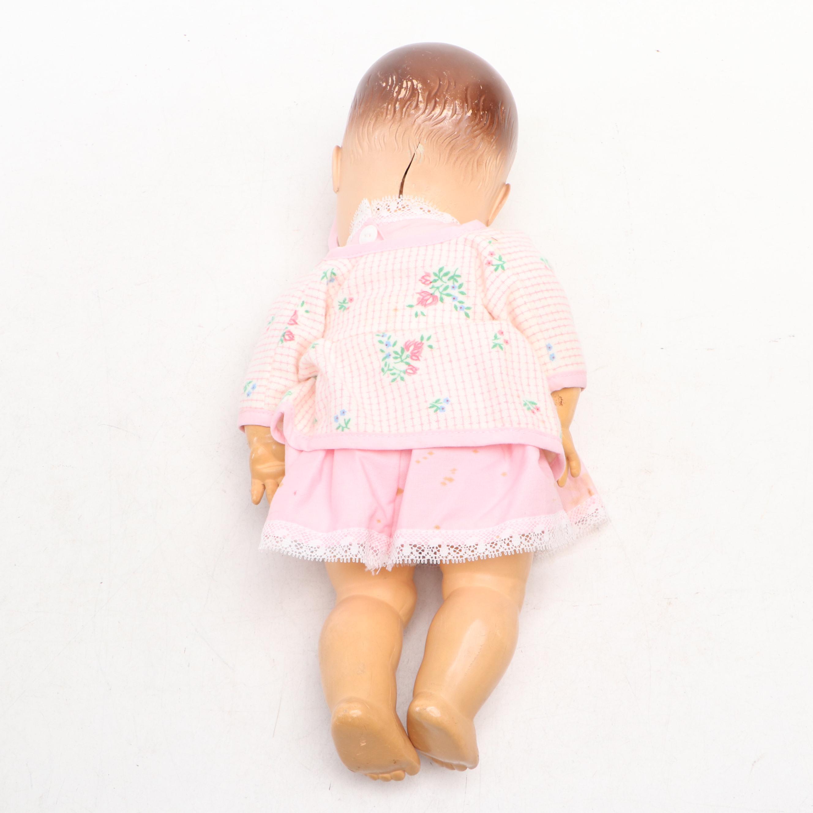 American Character Sleepy Eye Baby Doll with Other Composite and Porcelain Dolls