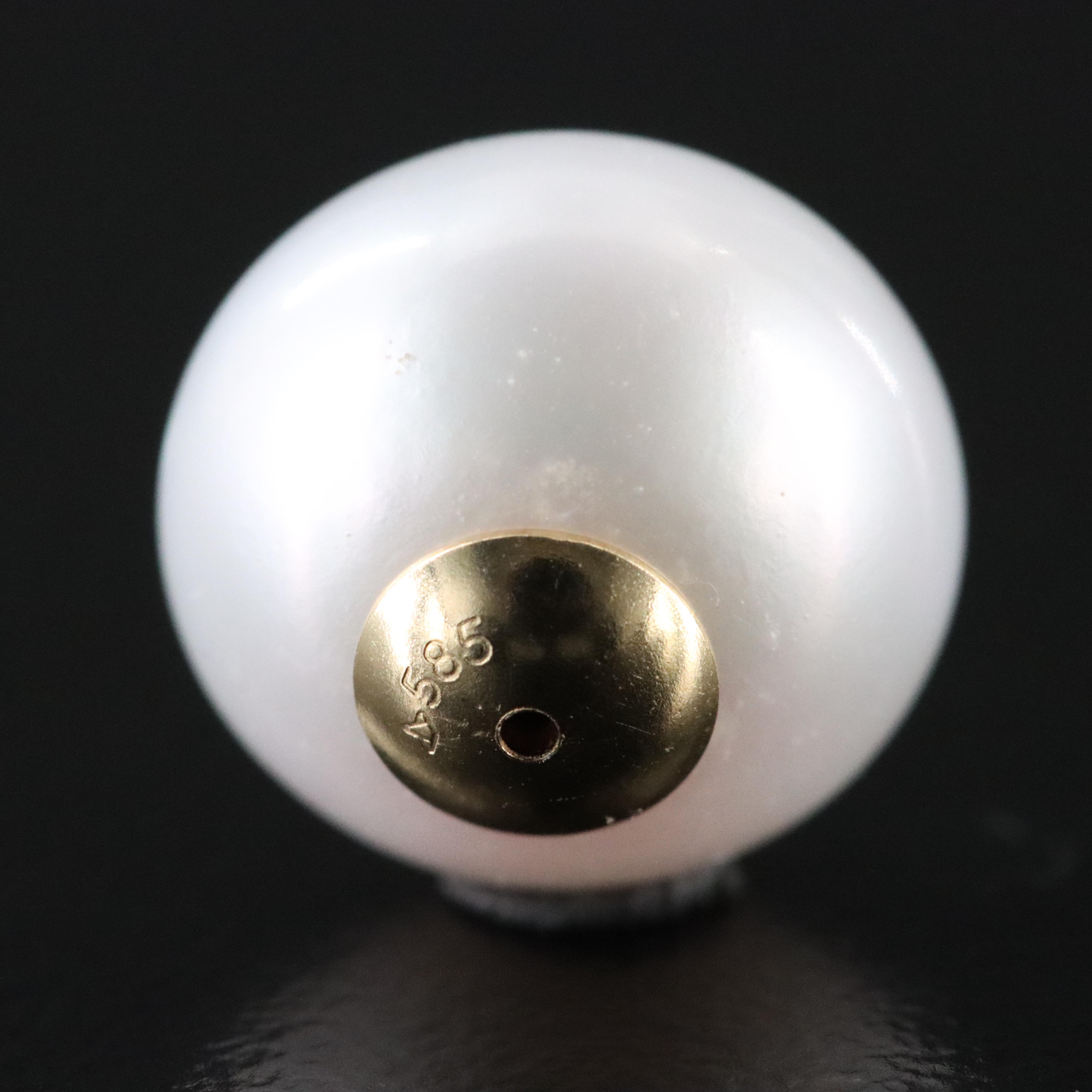 14K Front-Back Pearl Stud Earrings