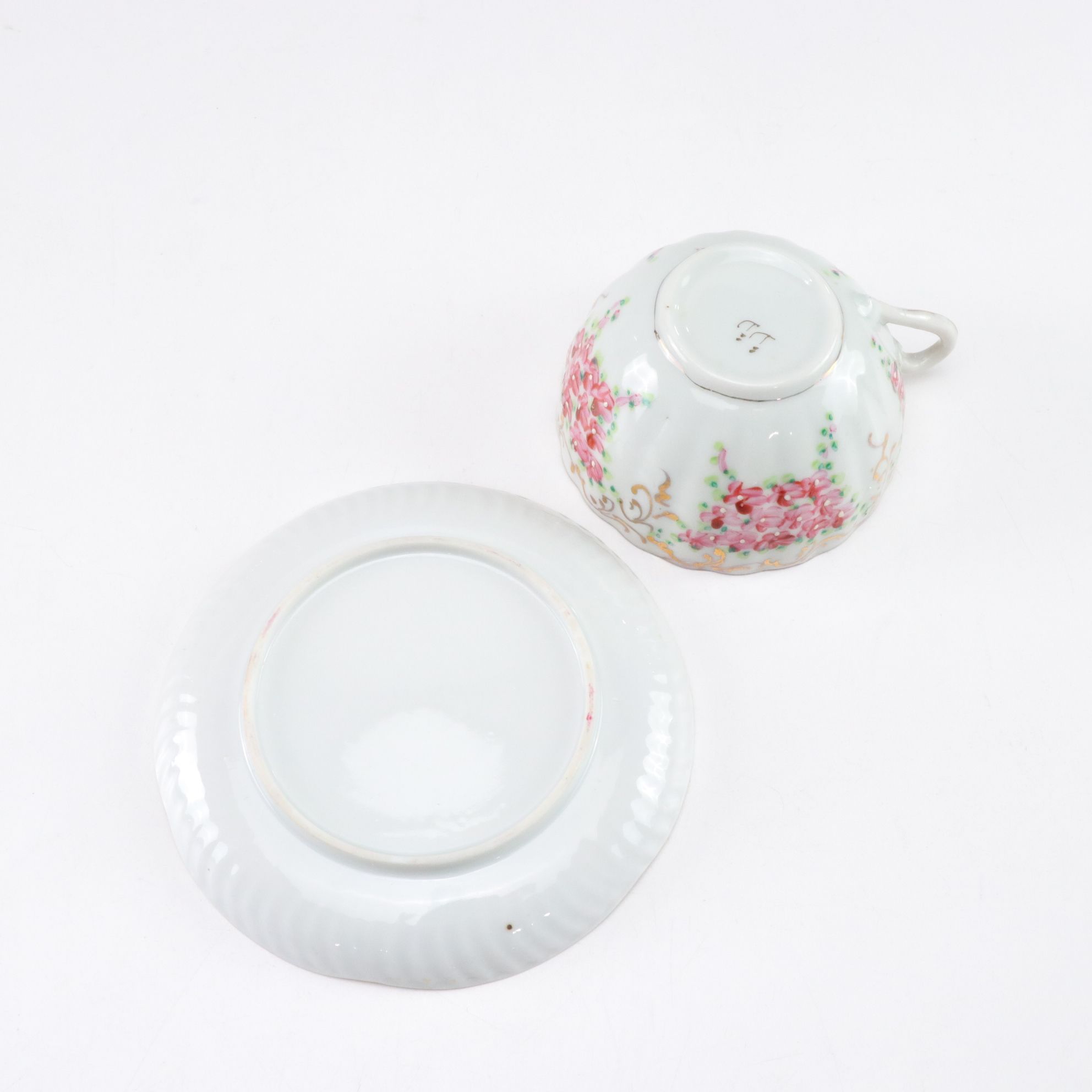 Hand-Painted & Gilt Floral Teacups, Saucers & More