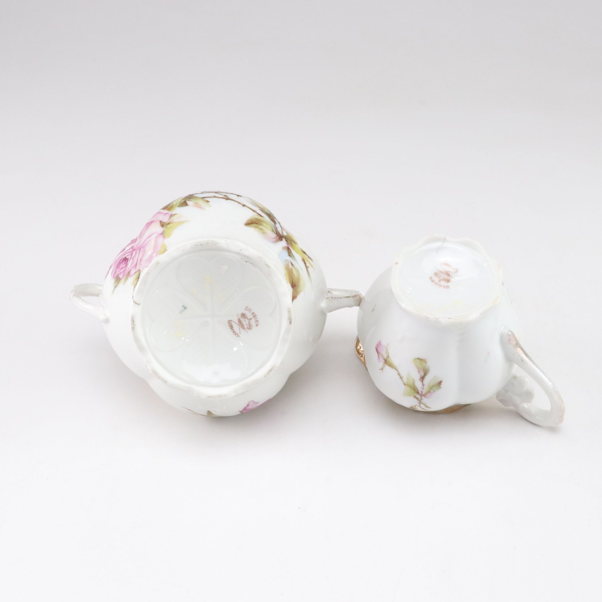 Hand-Painted & Gilt Floral Teacups, Saucers & More