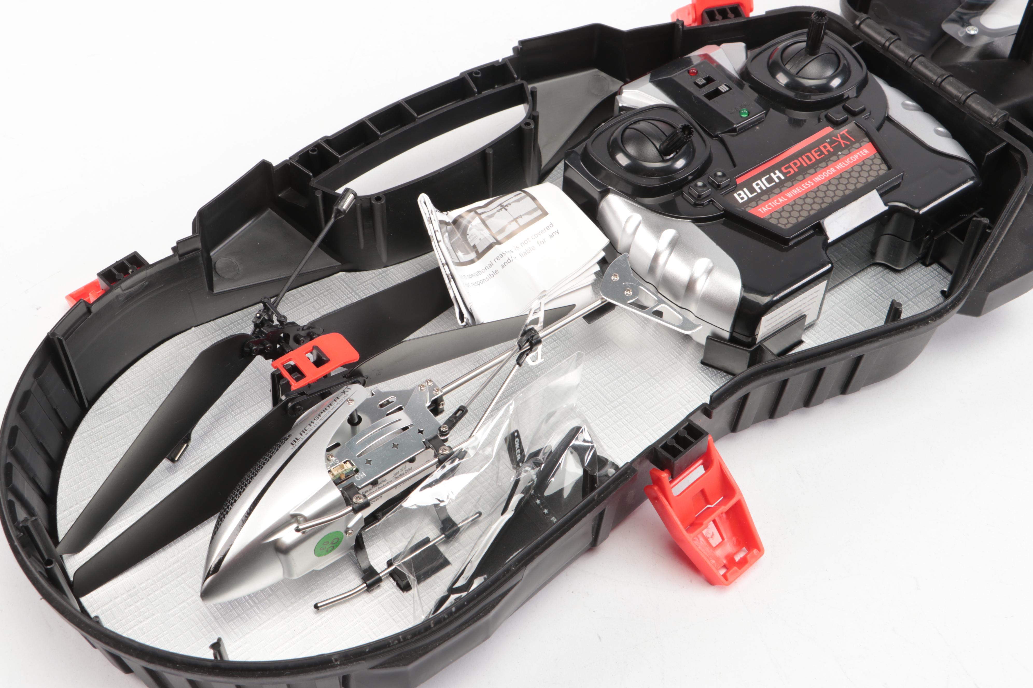 Black Spider-XT Wireless Helicopter with More Contemporary Toys and Books