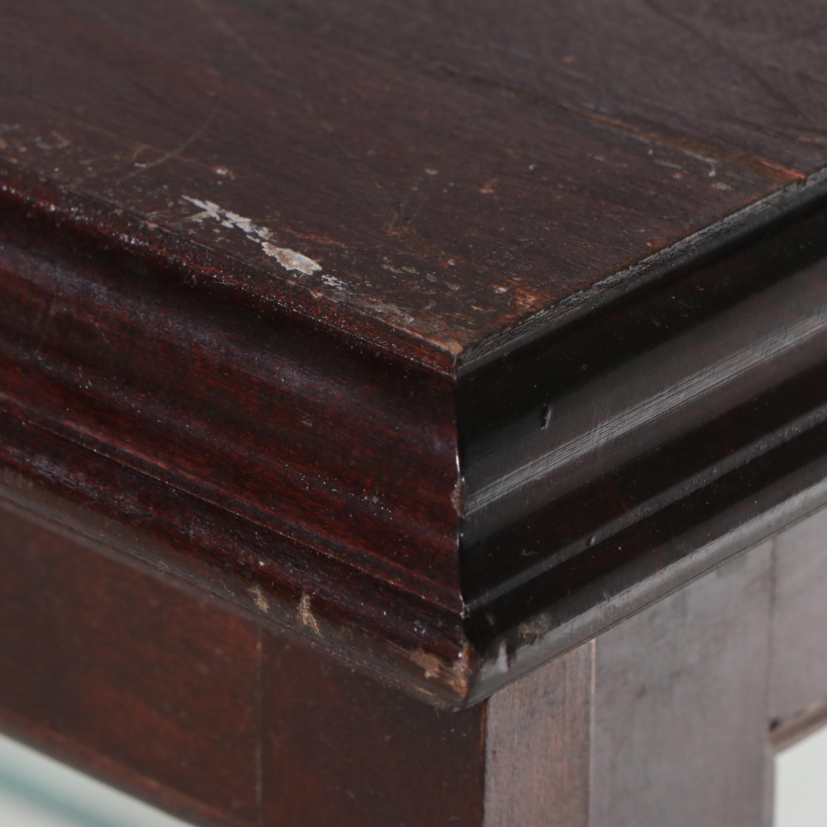 Mahogany Finish Wall Hanging Display Cabinet