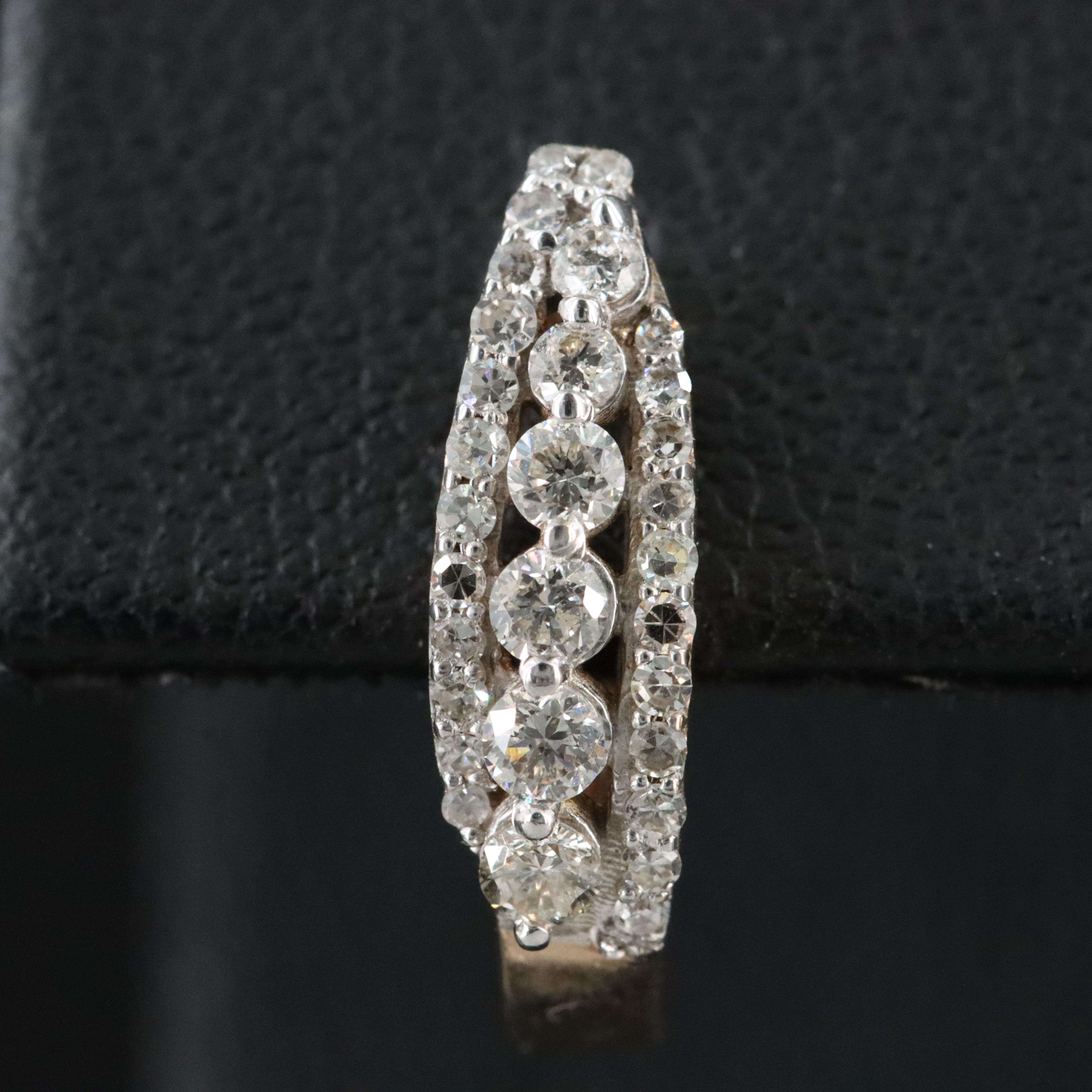 10K 0.50 CTW Diamond Hoop Earrings