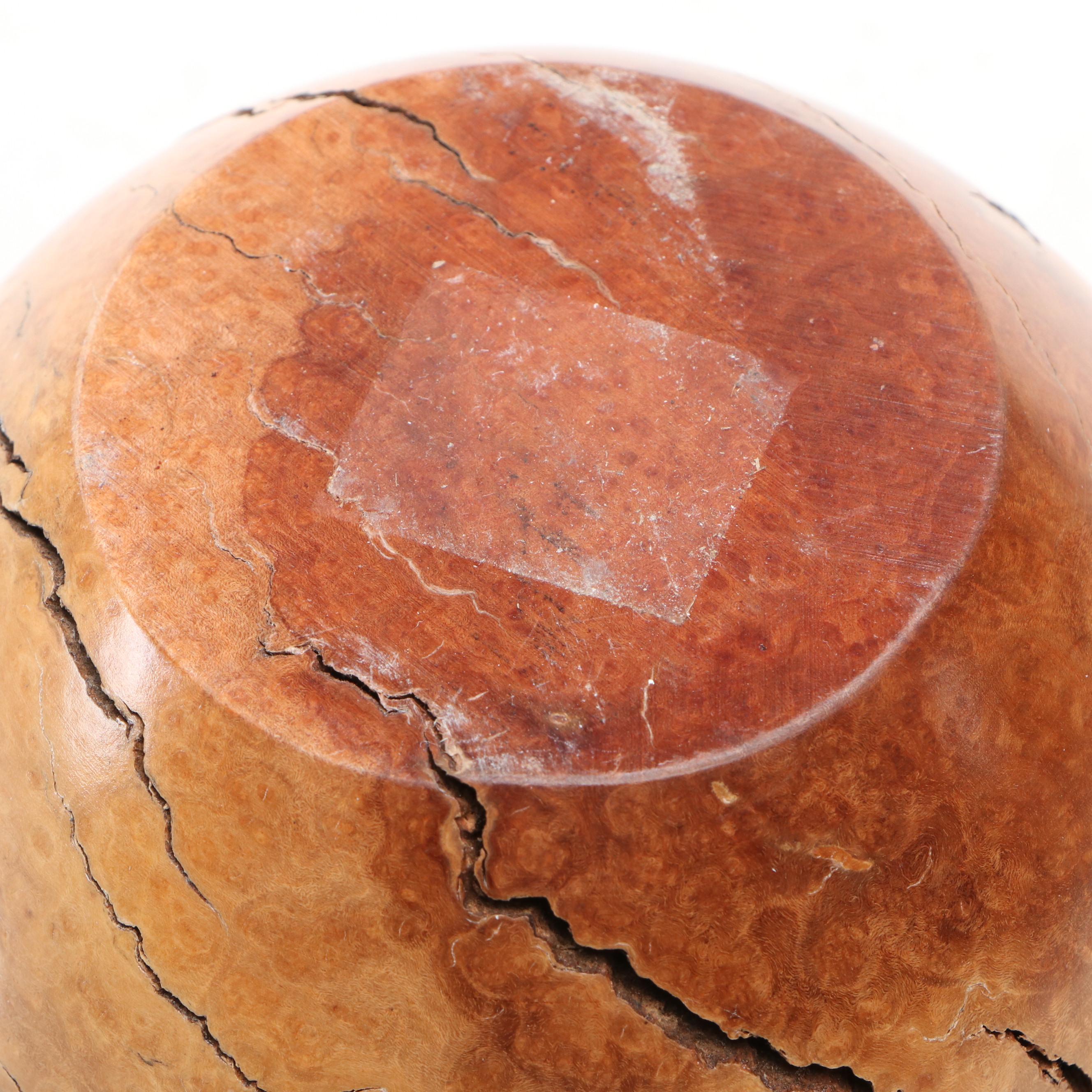 Lowell Sibole Emerging Mouse Wood Carving with Turned Burl Wood Vase