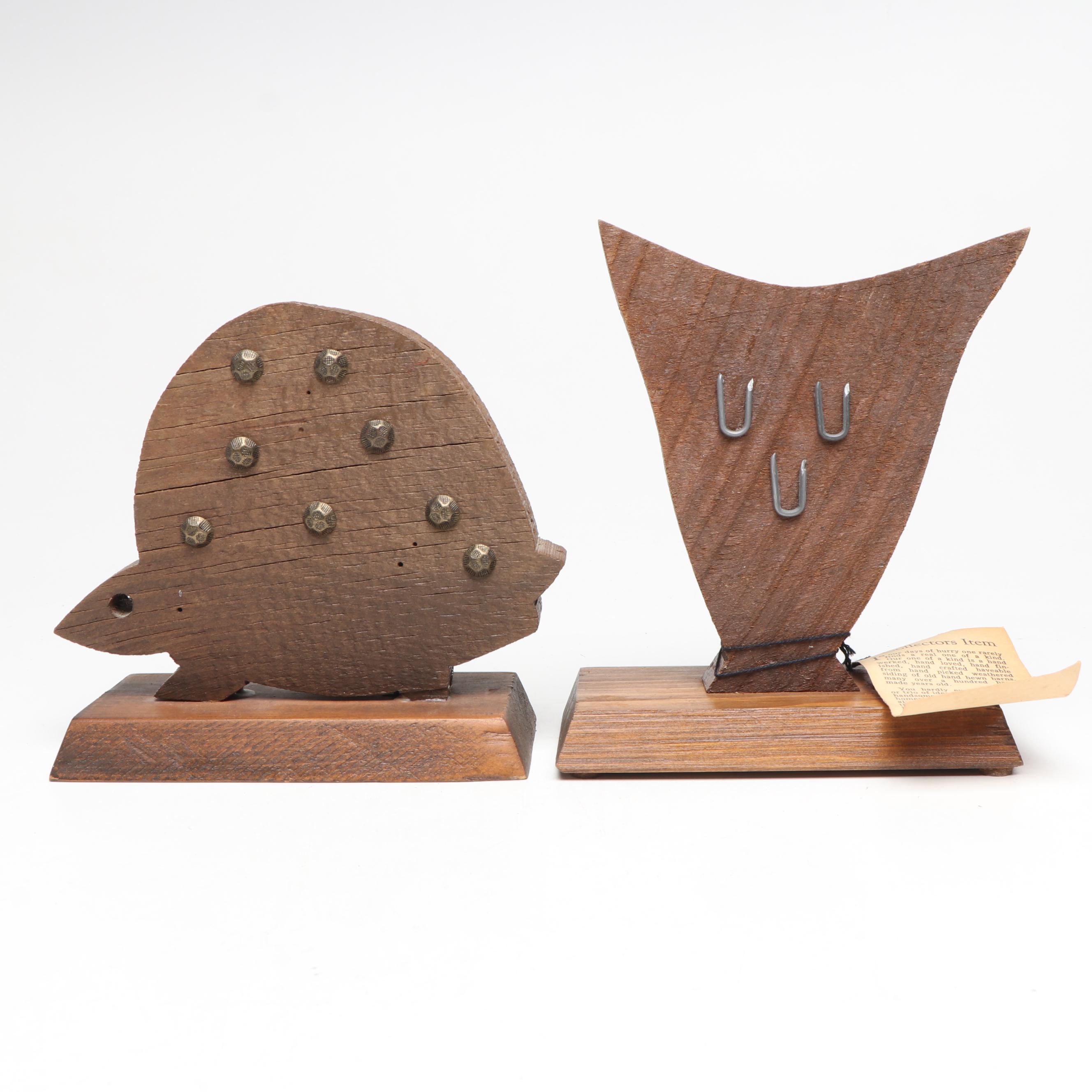 Carved Wooden Figurines and Décor, Mid to Late 20th Century