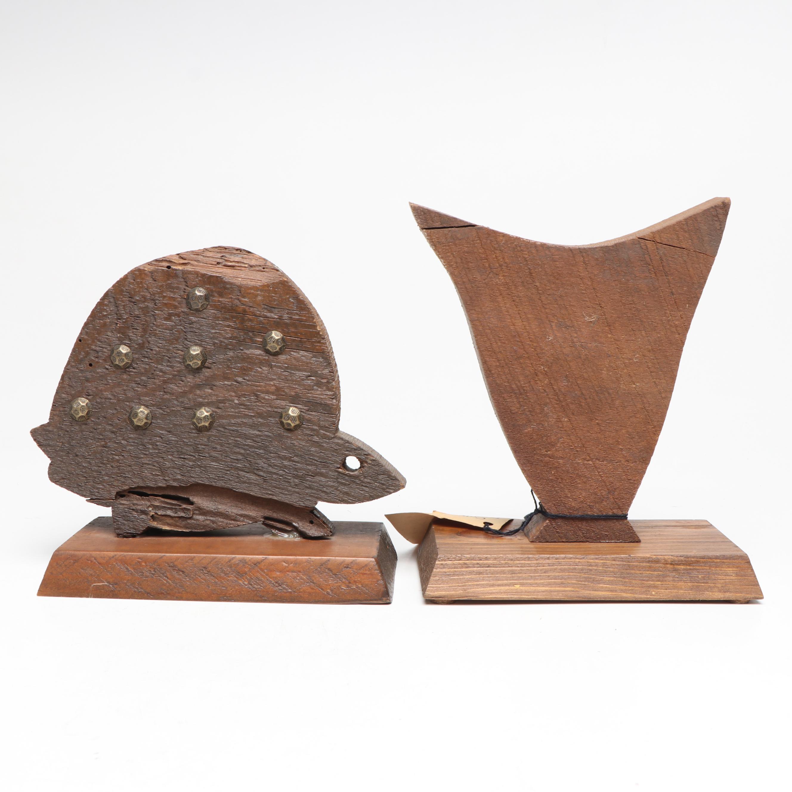 Carved Wooden Figurines and Décor, Mid to Late 20th Century