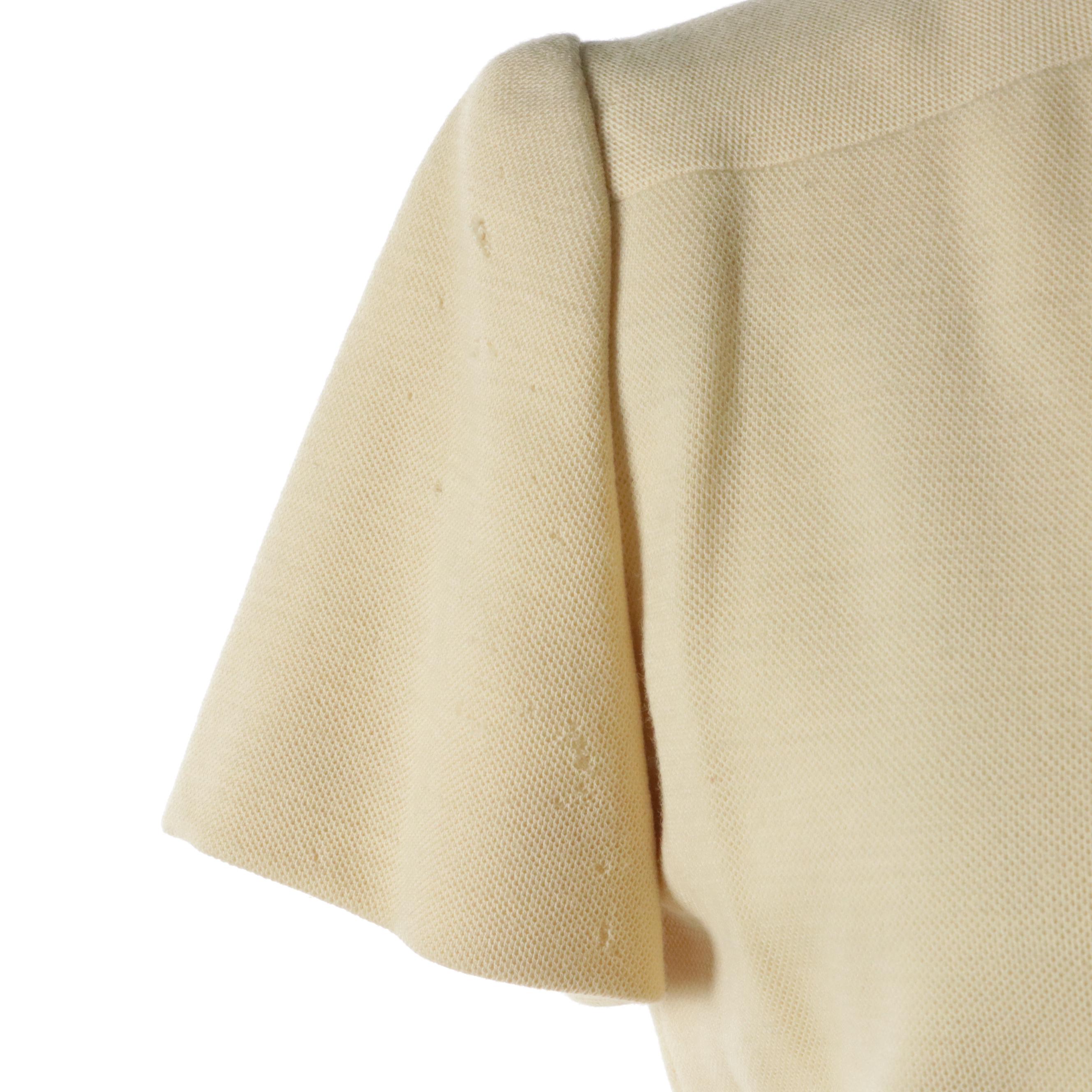 Givenchy Vintage High-Waist Short Sleeve Pant Suit in Buttercream Knit Wool