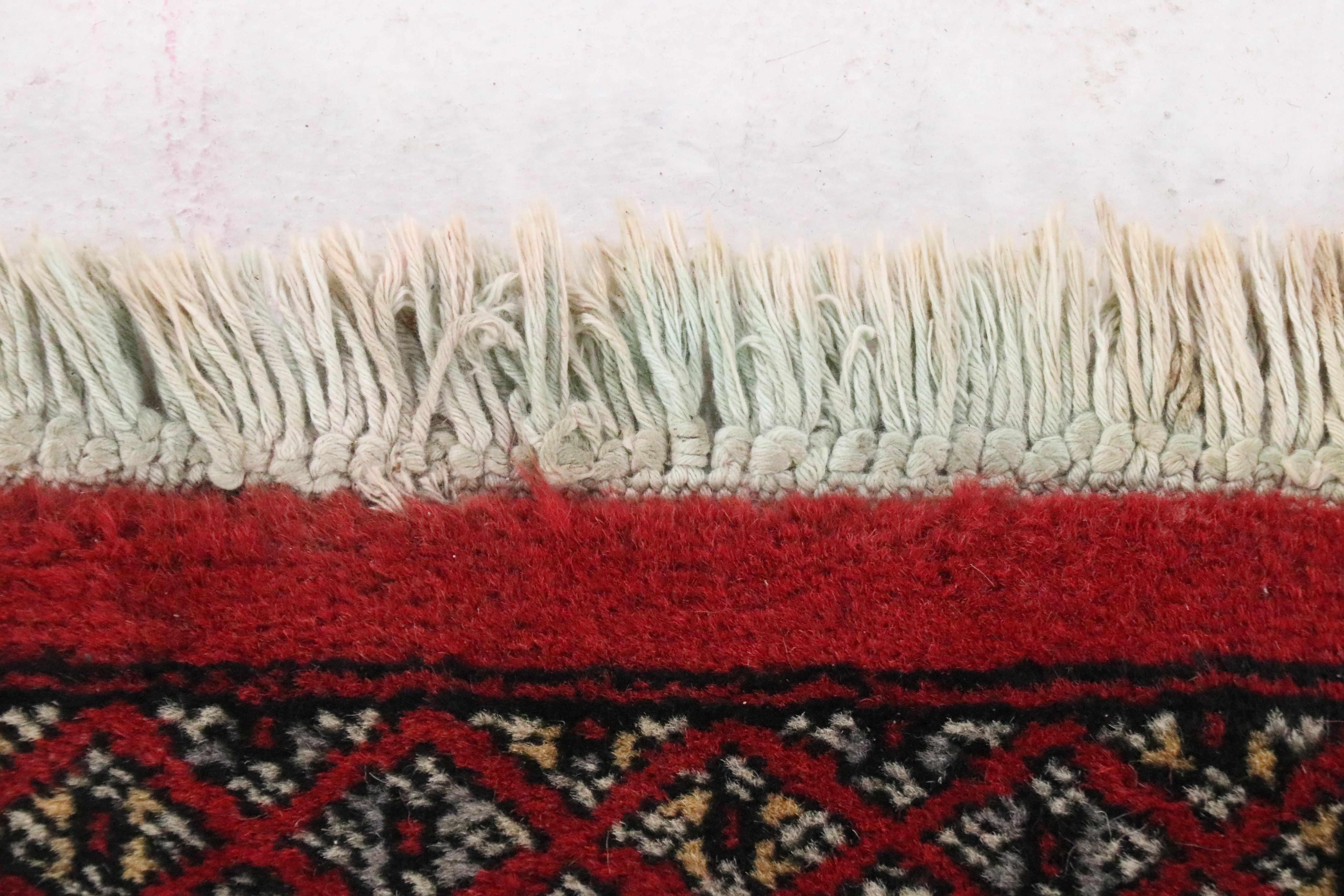 4'1 x 6'5 Hand-Knotted Pakistani Bokhara Area Rug