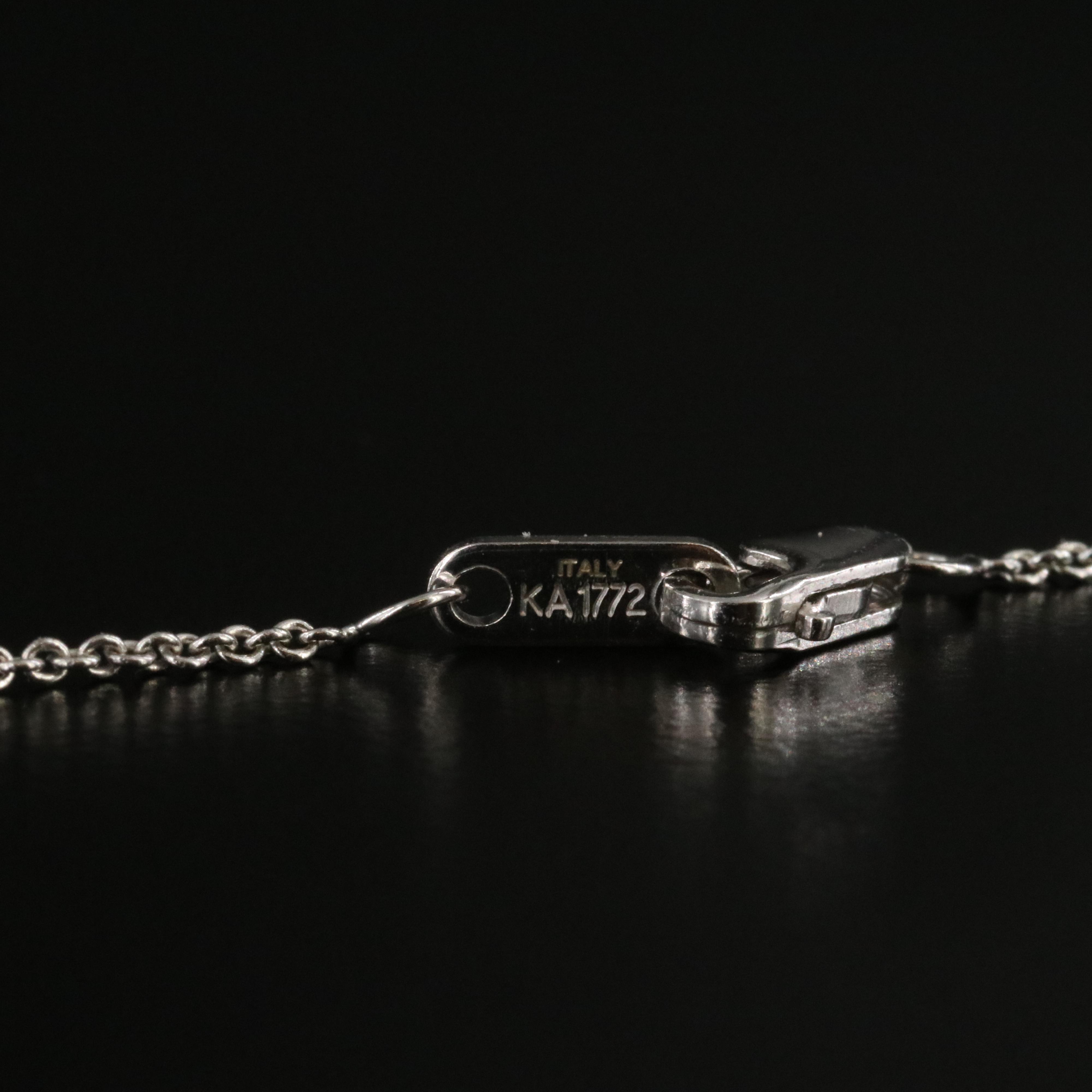 Sterling Amethyst and Diamond Pendant Necklace