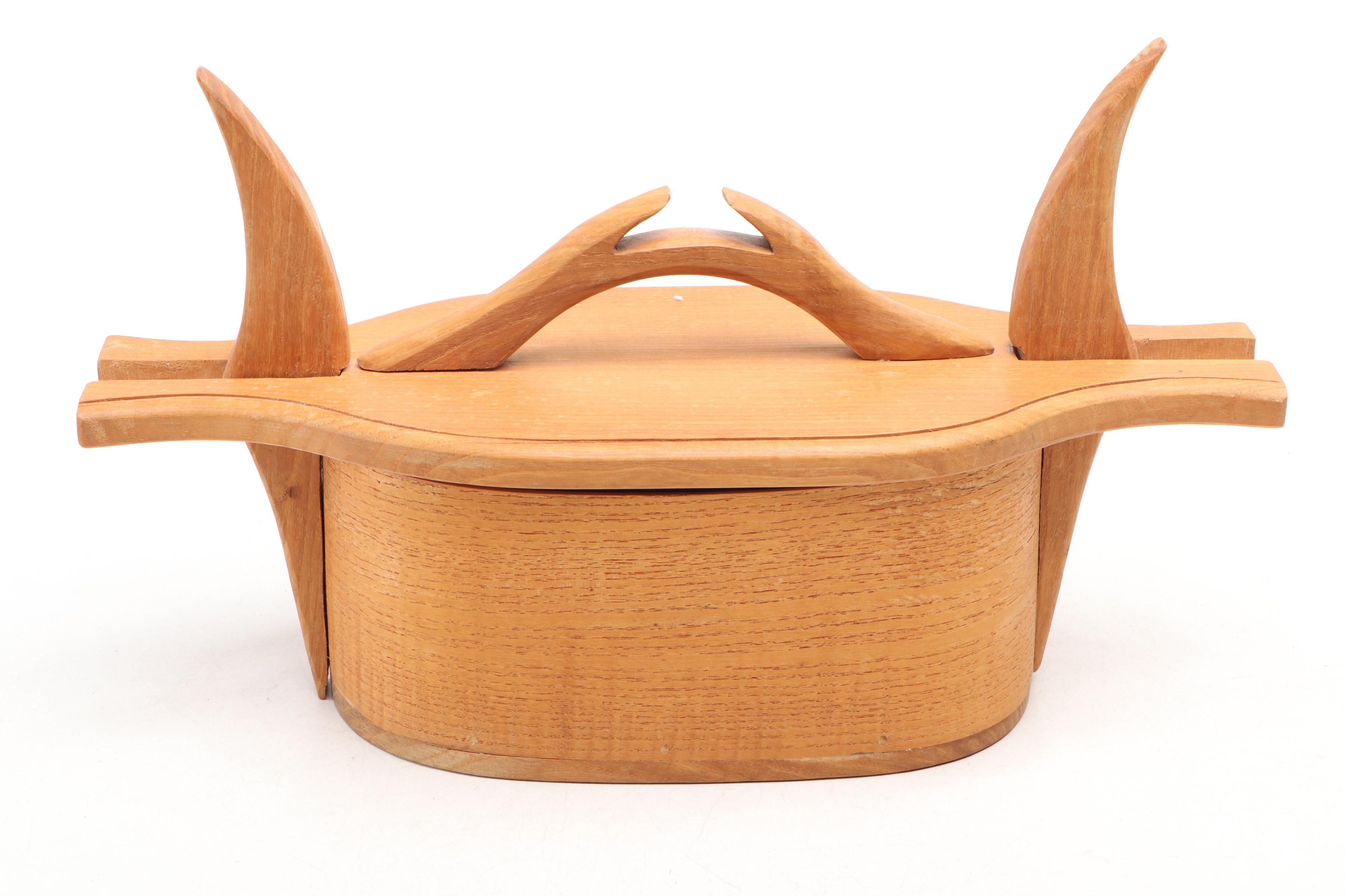 Francis Joseph Von Tury with Other Art Pottery Vase and Scandinavian Tine Box