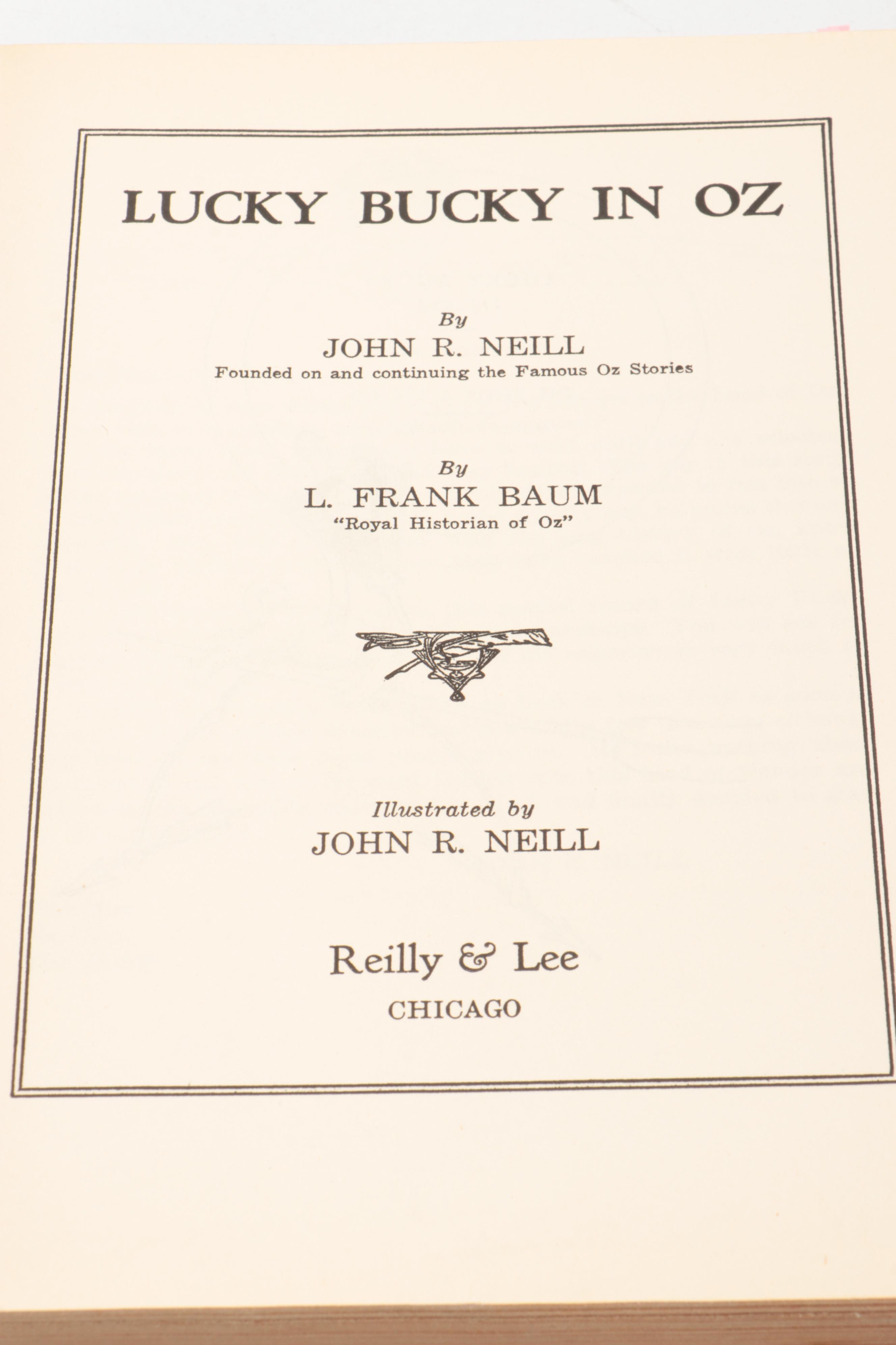 John R. Neill Illustrated "Lucky Bucky in Oz" by John R. Neill, circa 1946