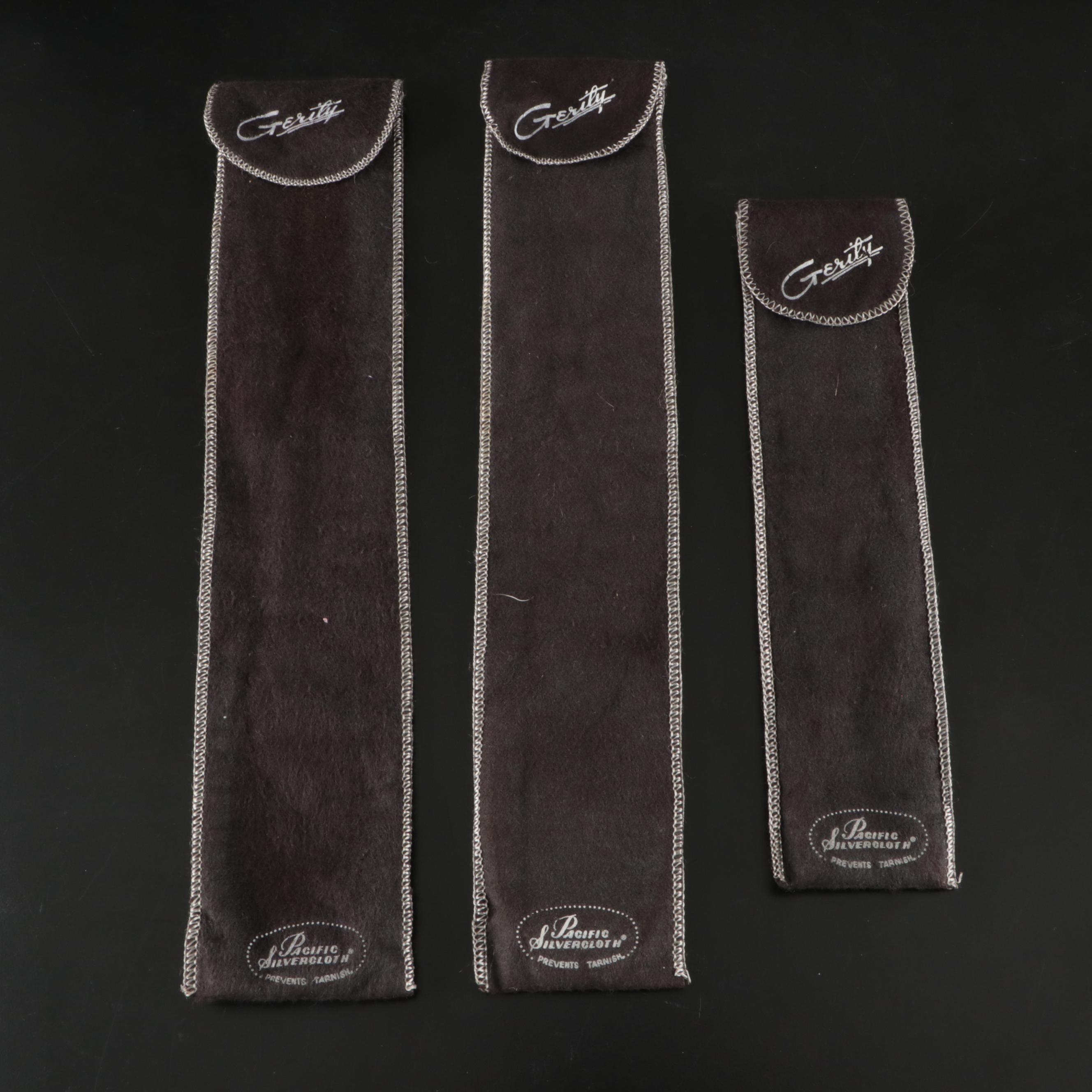 Gorham Silver "Hispana" Silver Plate Tray with Salad Set and Candle Snuffer