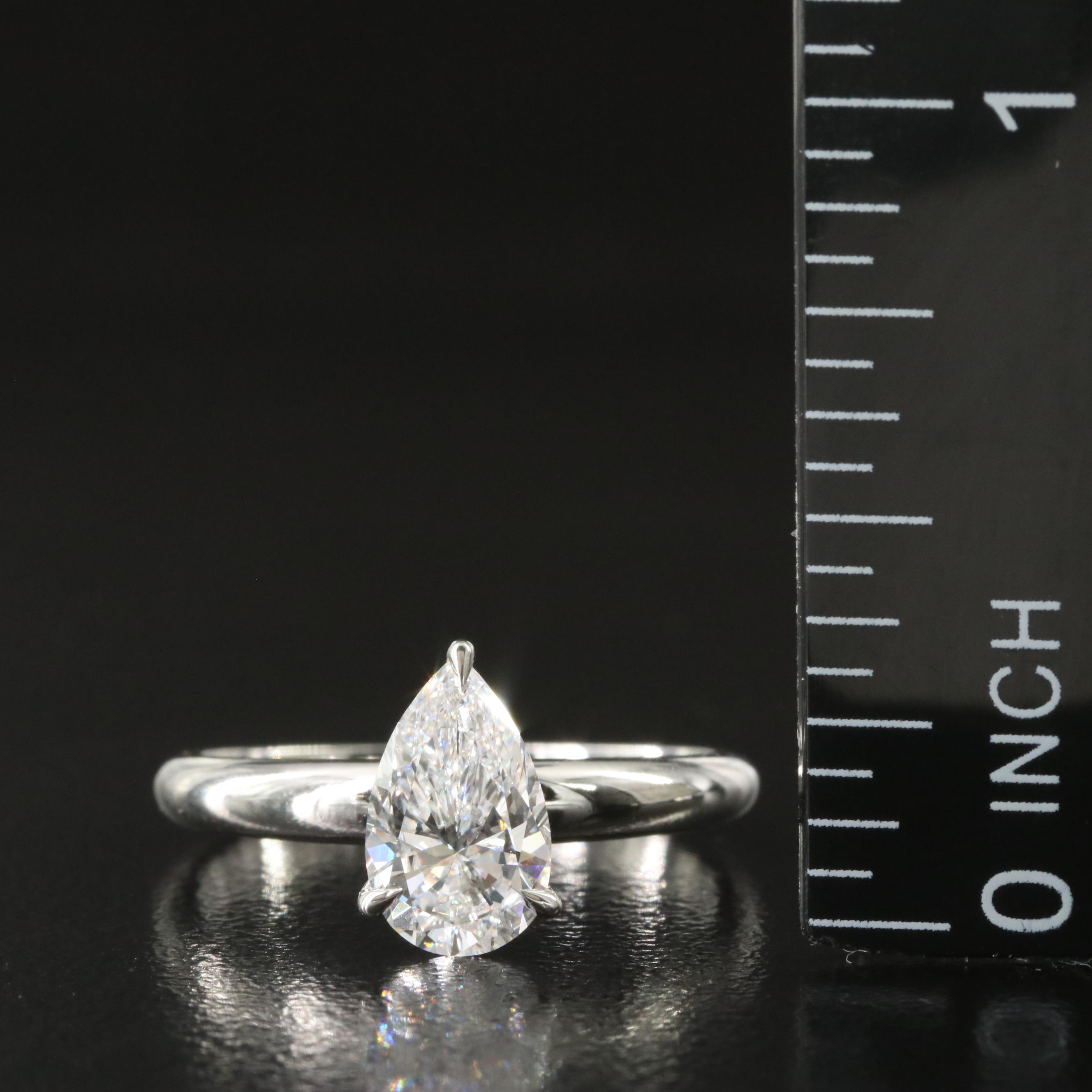 Platinum 1.13 CT Lab Grown Diamond Solitaire Ring