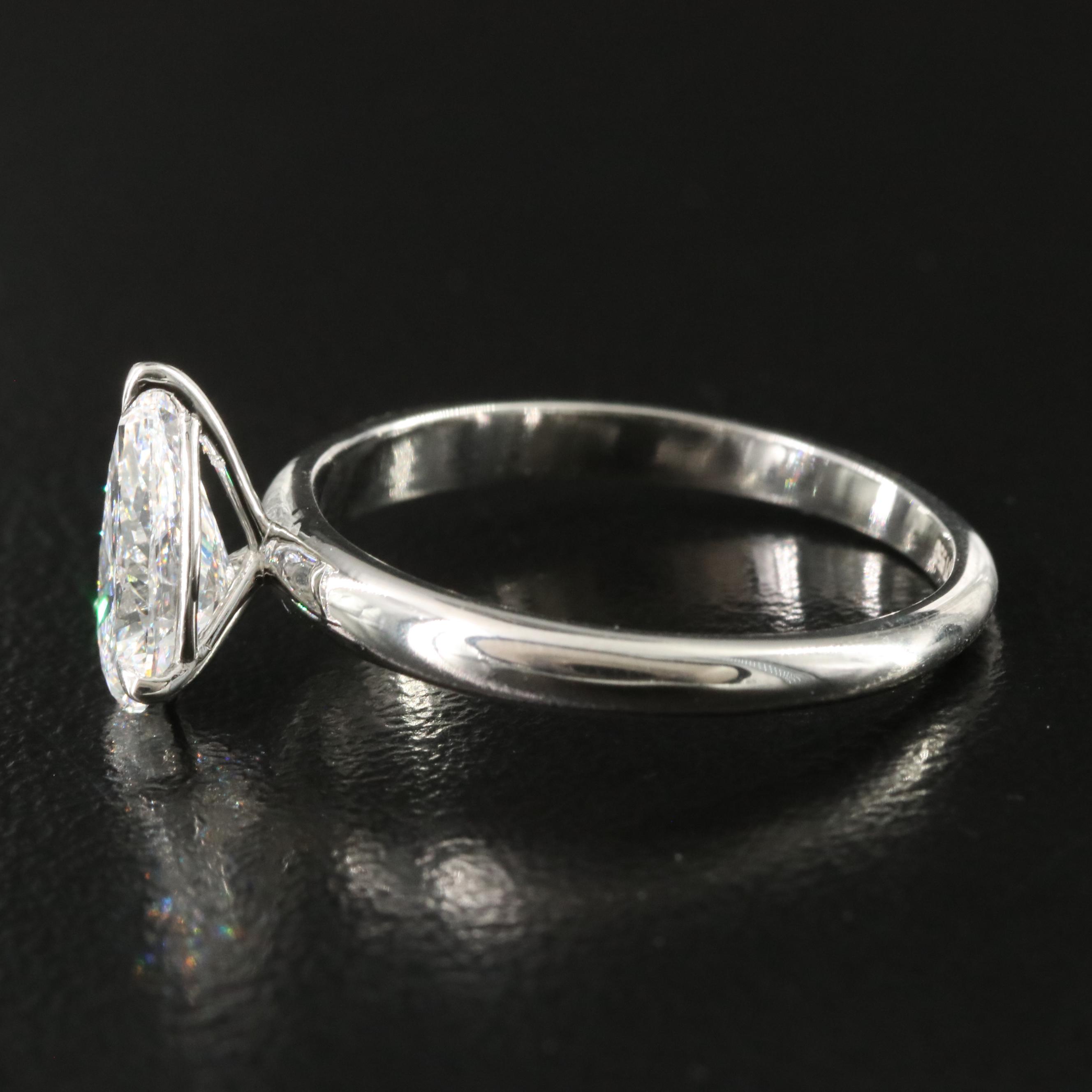 Platinum 1.13 CT Lab Grown Diamond Solitaire Ring