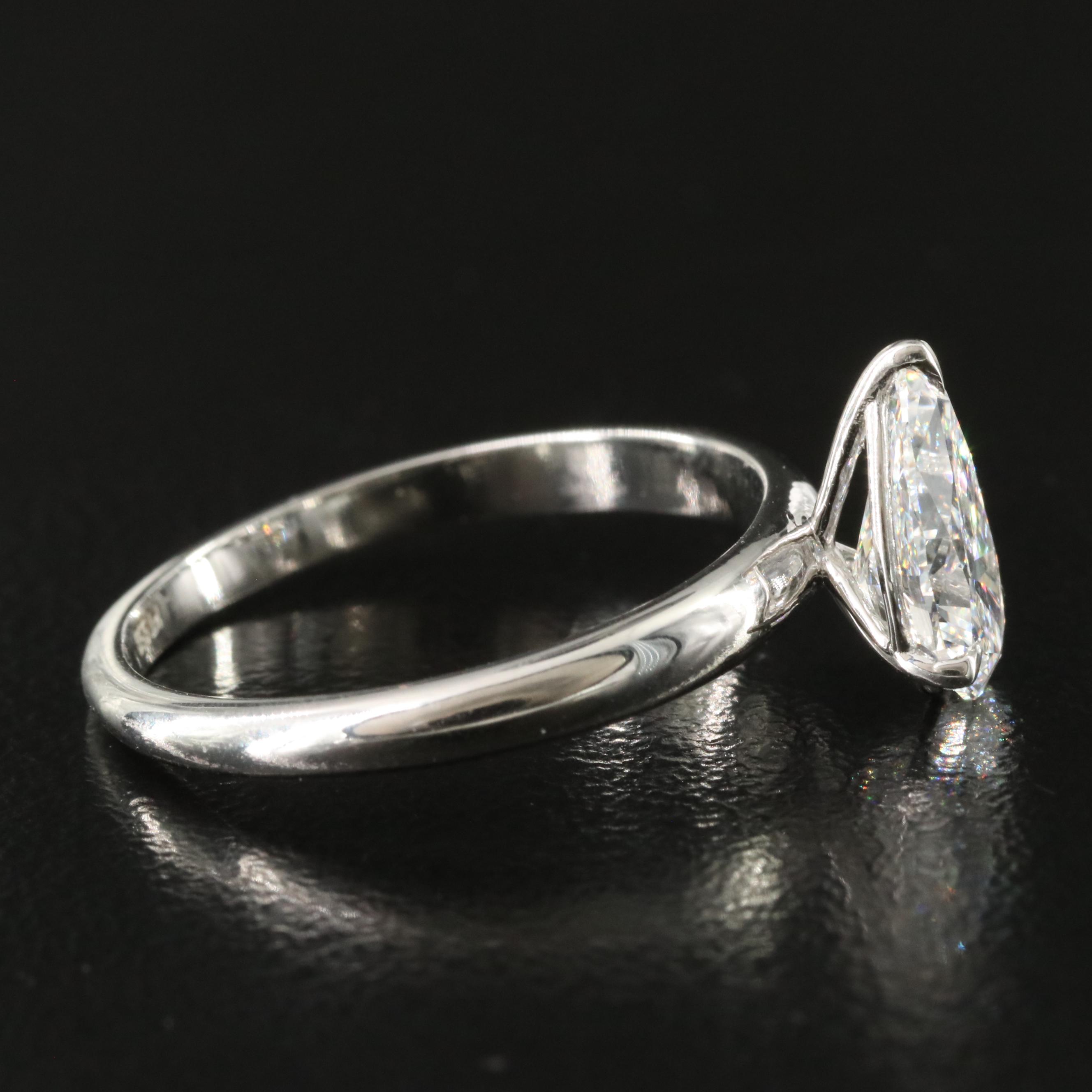 Platinum 1.13 CT Lab Grown Diamond Solitaire Ring