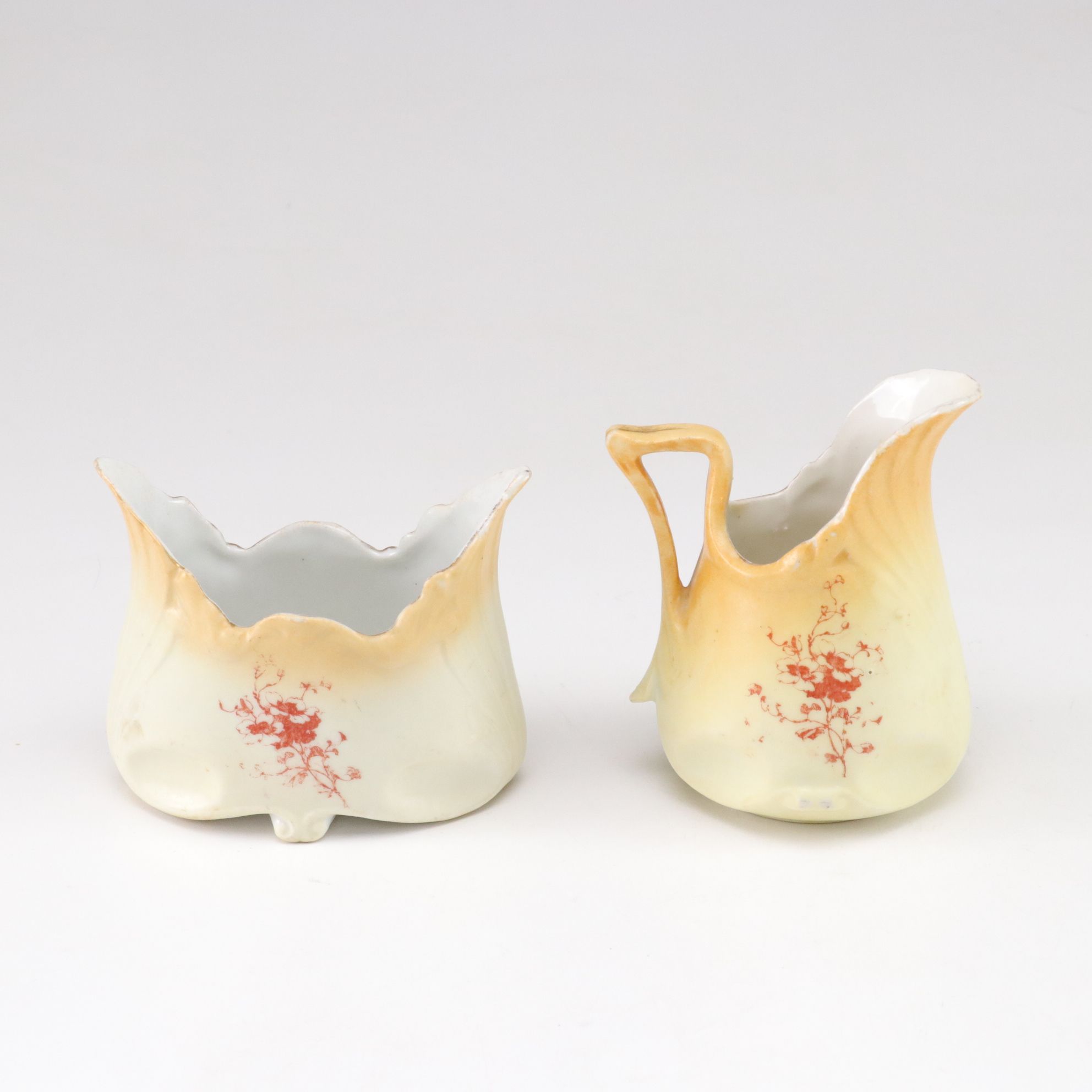 German Gilt Porcelain Sugar Bowls & More, Early to Mid-20th C.