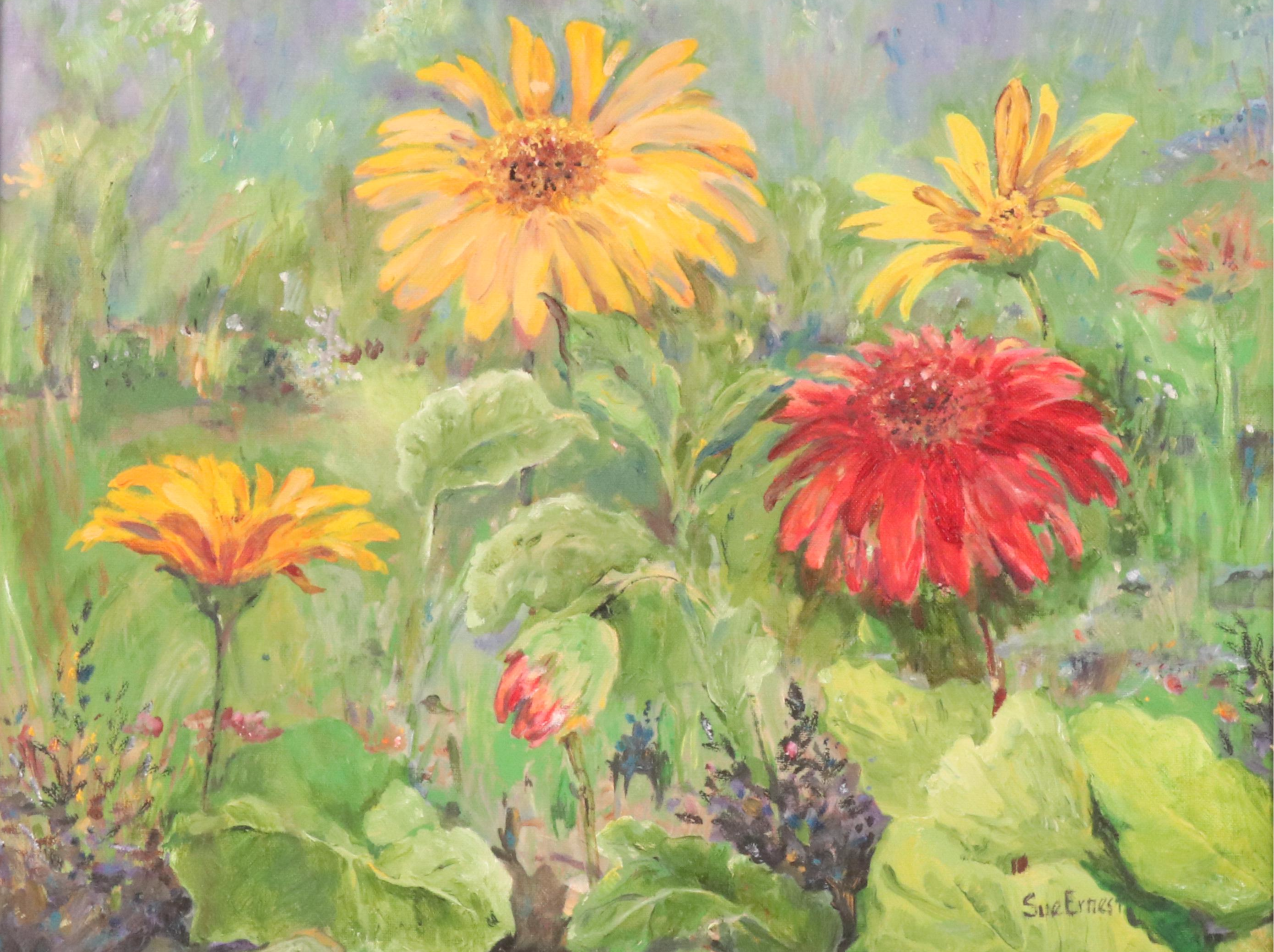 Sue Ernest Garden Oil Painting