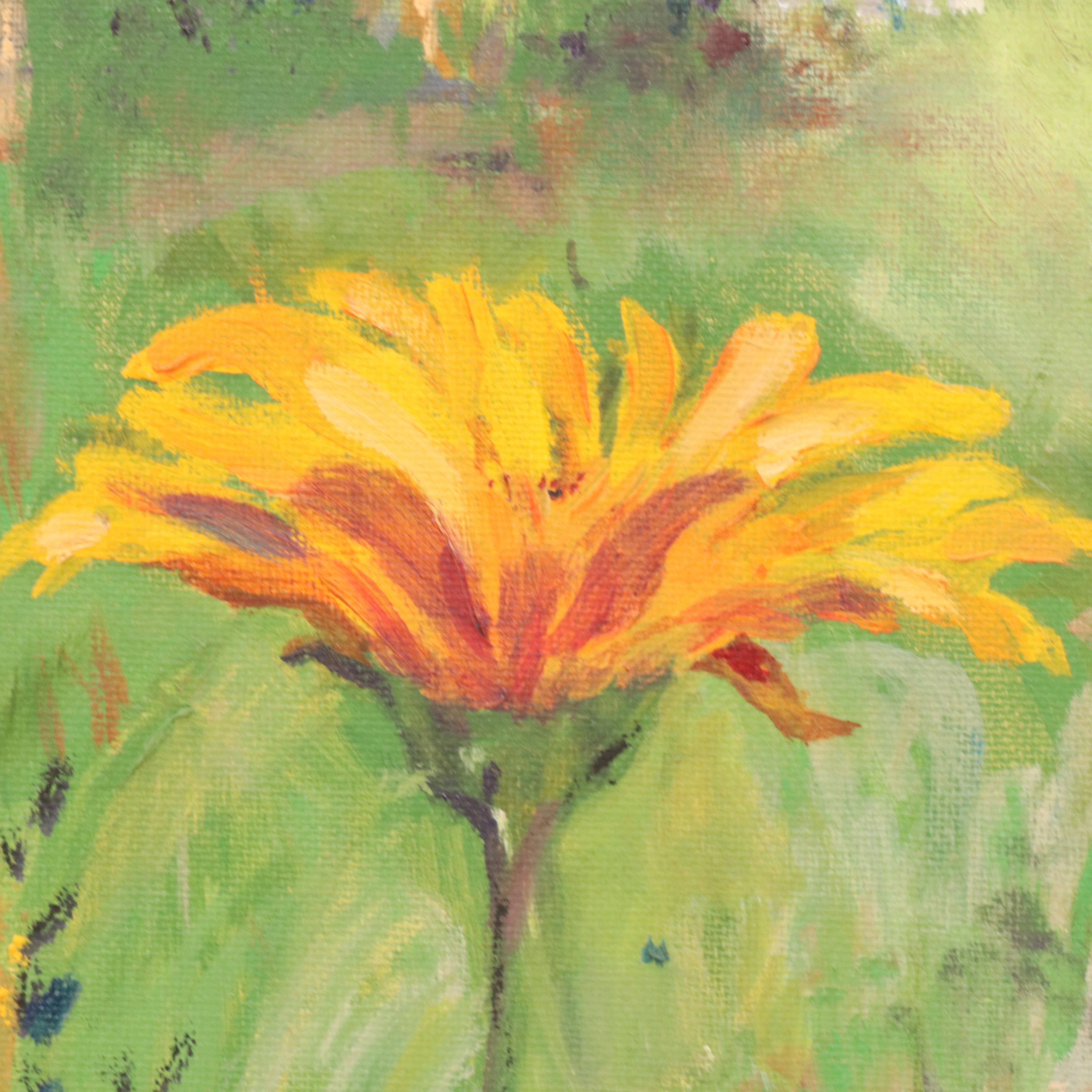 Sue Ernest Garden Oil Painting