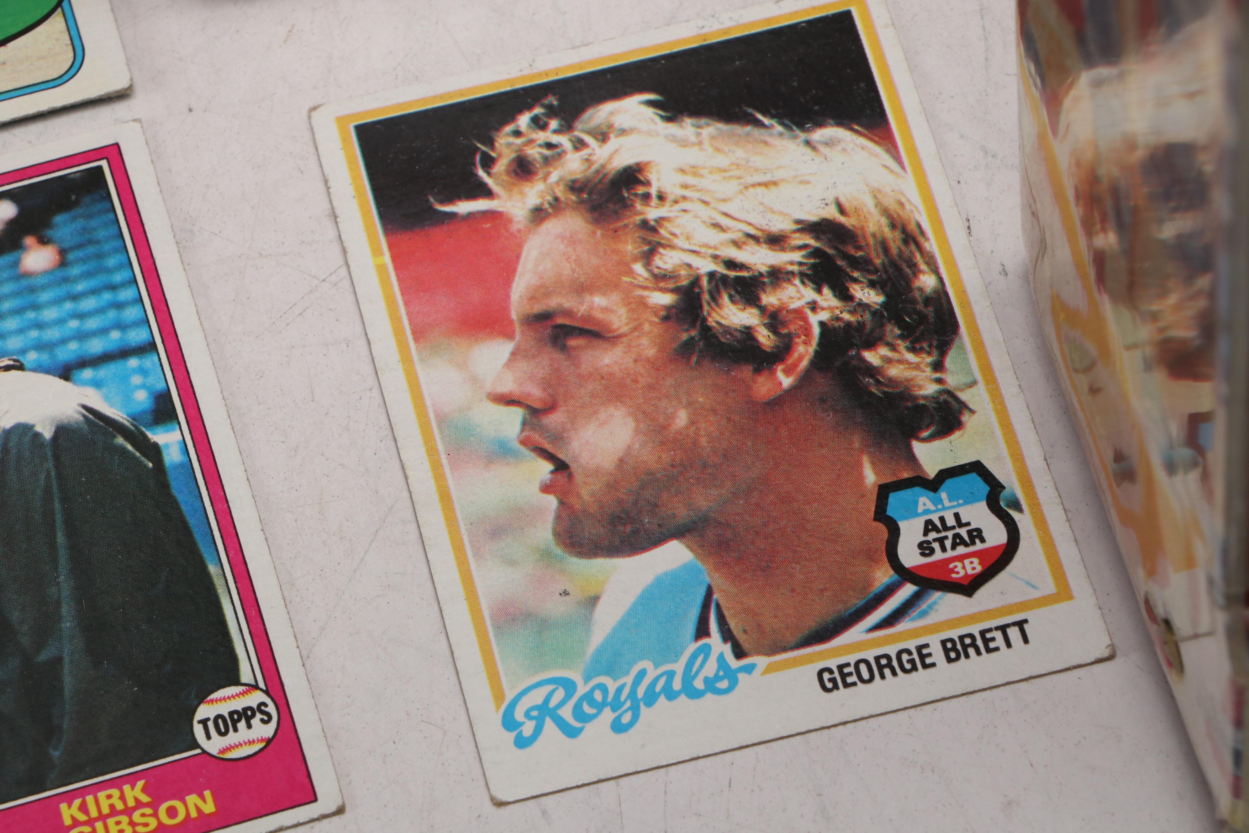 Topps with Other Baseball Card Featuring Rickey Henderson & Kirk Gibson Rookies