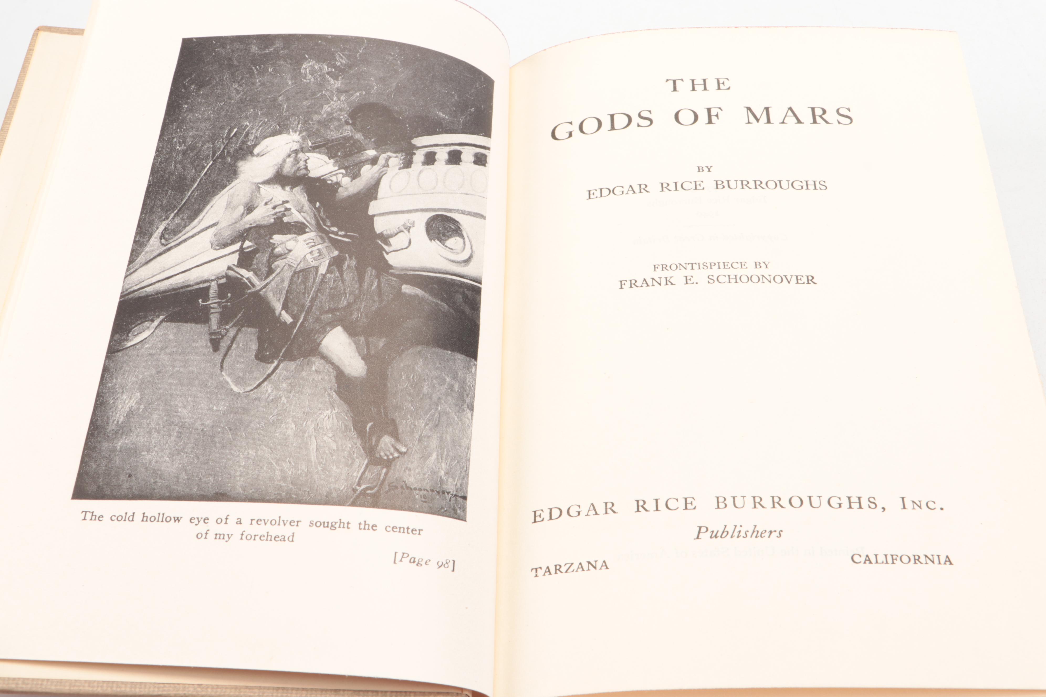 "A Princess of Mars" and More Books by Edgar Rice Burroughs, Mid-20th Century