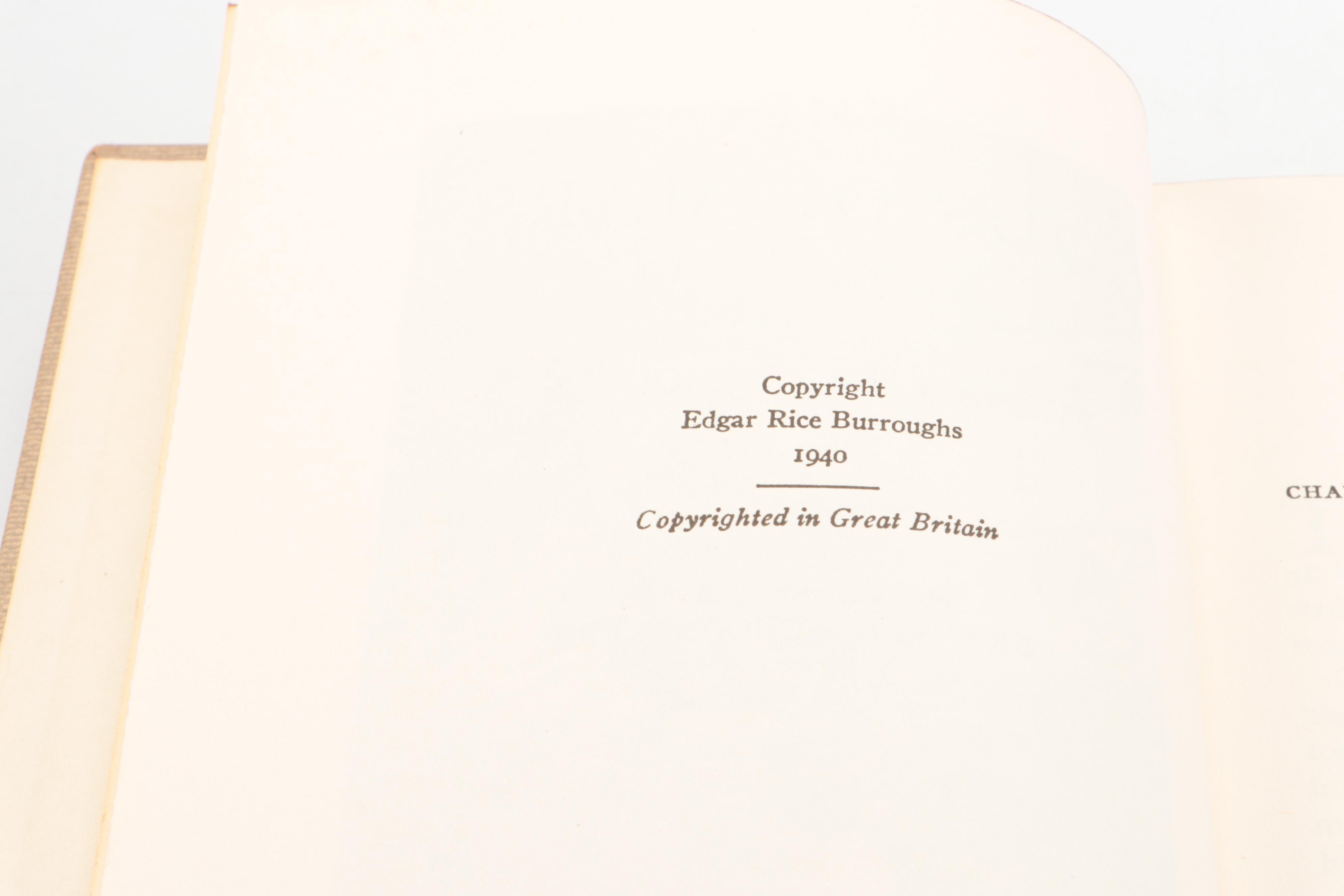 "A Princess of Mars" and More Books by Edgar Rice Burroughs, Mid-20th Century