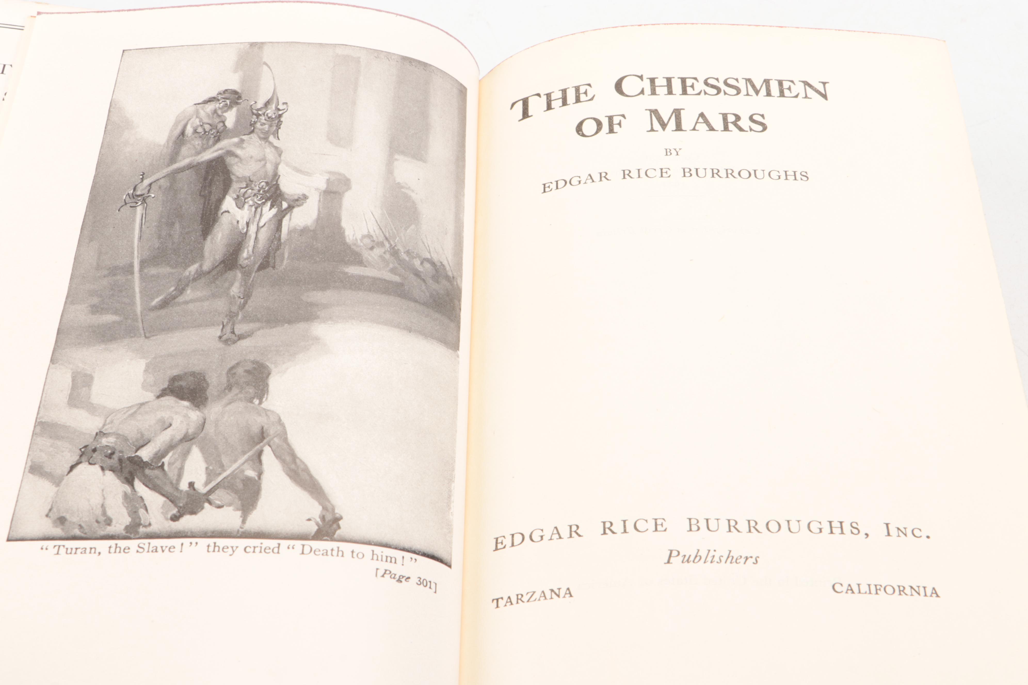 "A Princess of Mars" and More Books by Edgar Rice Burroughs, Mid-20th Century