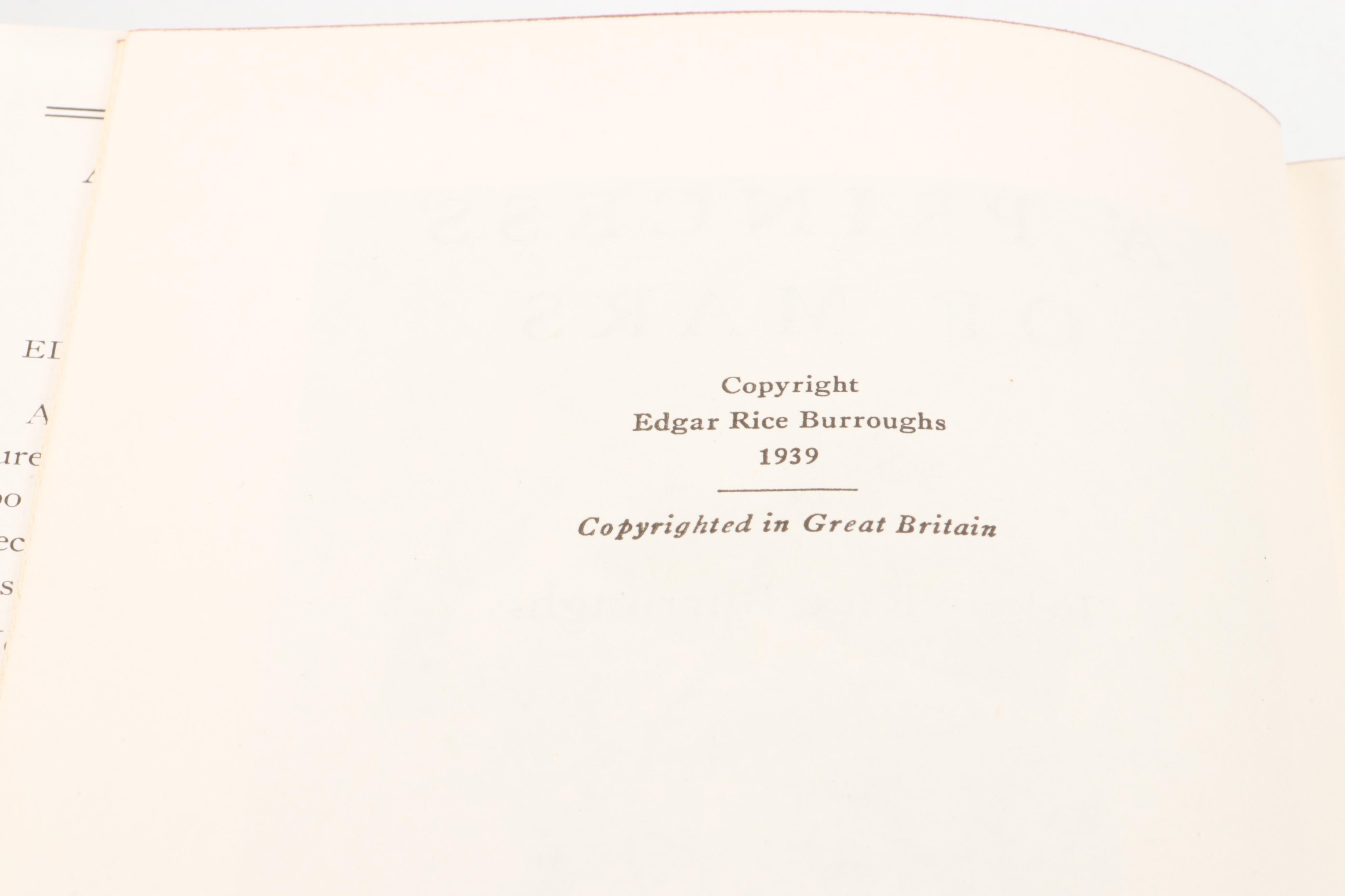 "A Princess of Mars" and More Books by Edgar Rice Burroughs, Mid-20th Century