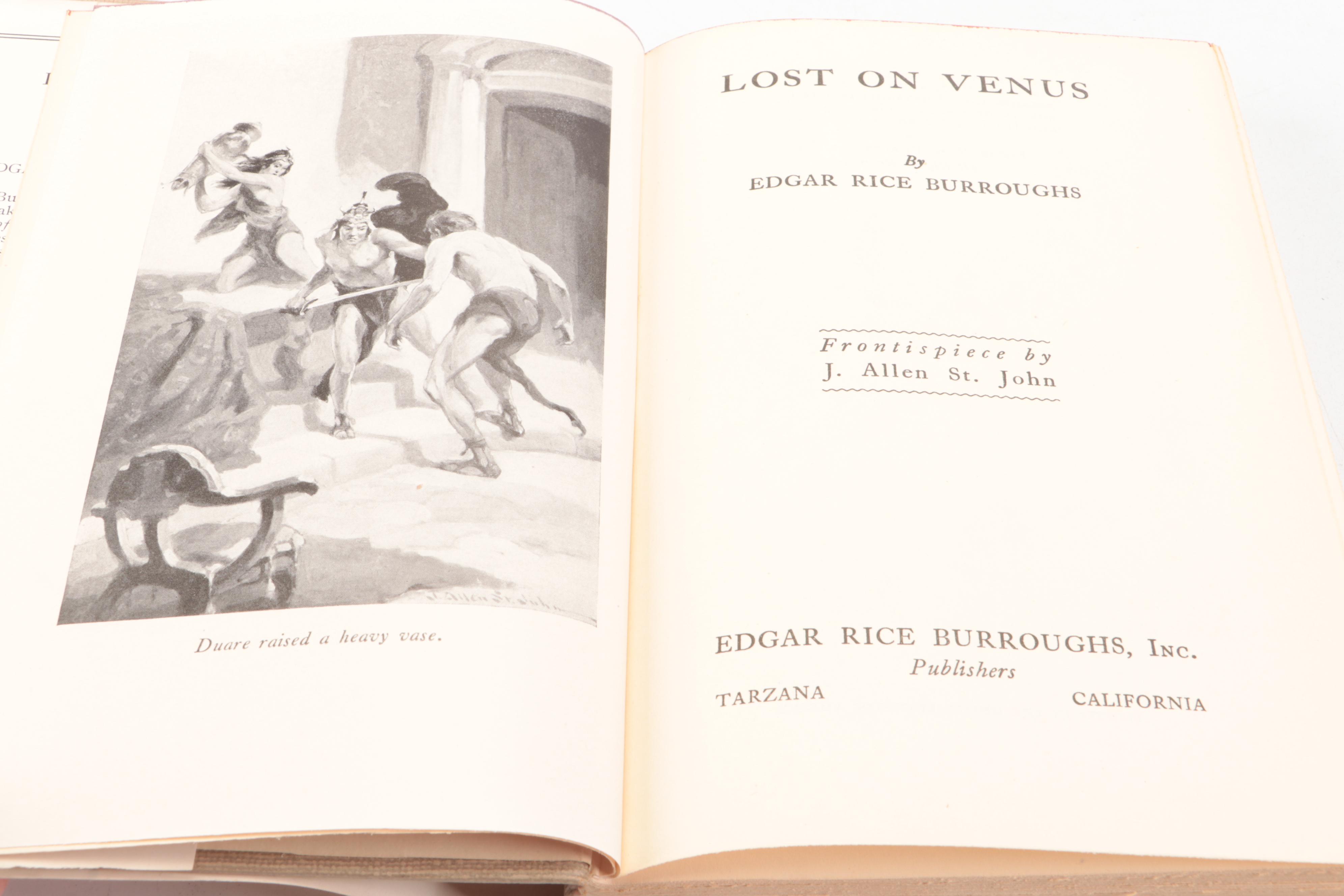 "A Princess of Mars" and More Books by Edgar Rice Burroughs, Mid-20th Century
